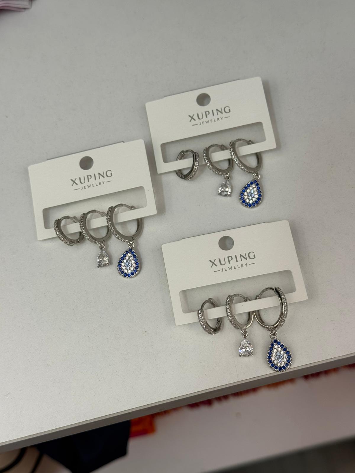 Nazarlı Çelik Küpe Seti