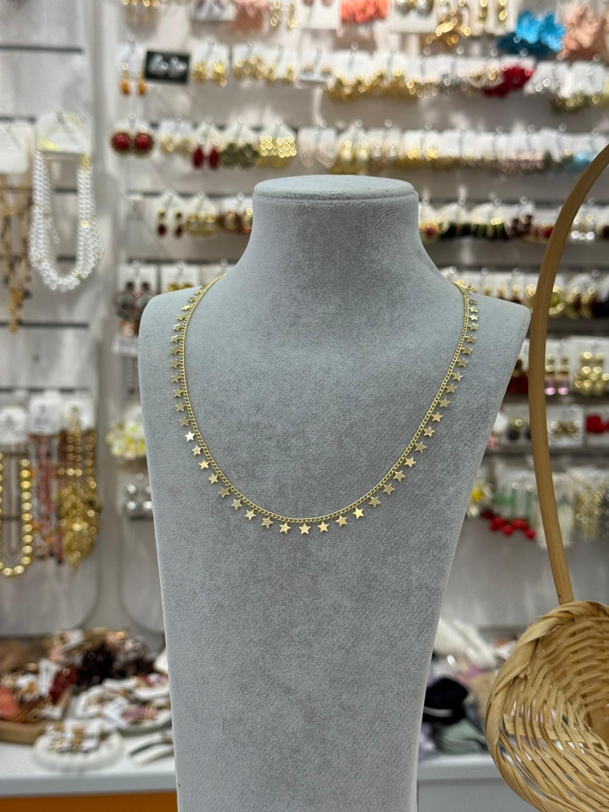 Yıldız Pullu Çelik Kolye