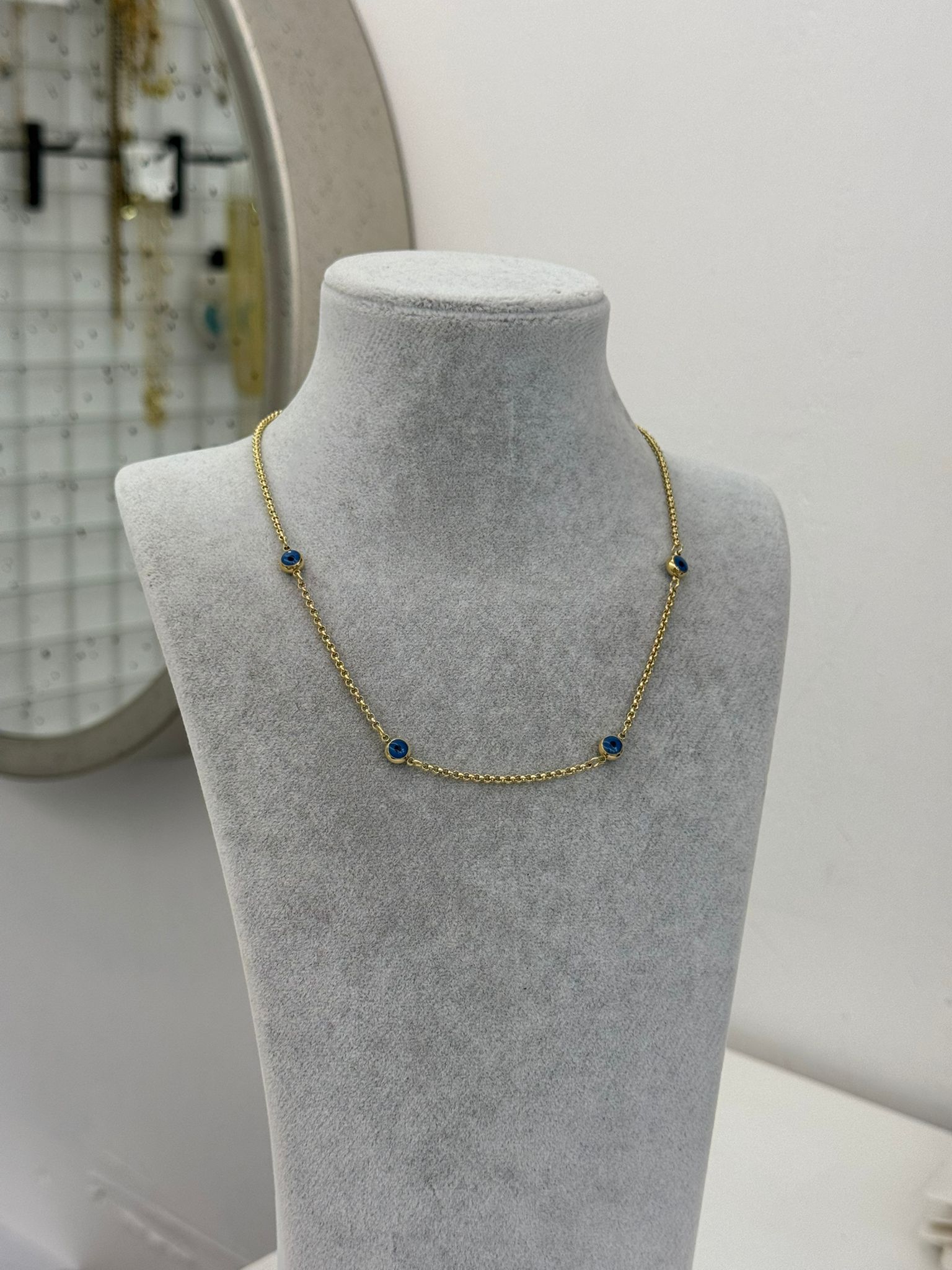 Çelik Nazarlı Kolye