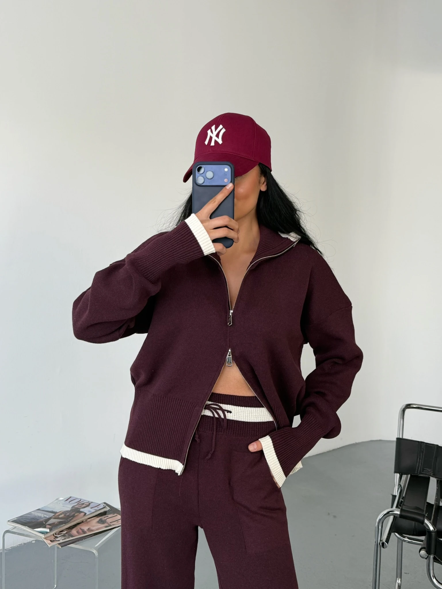 ÇİZGİLİ FERMUARLI TAKIM