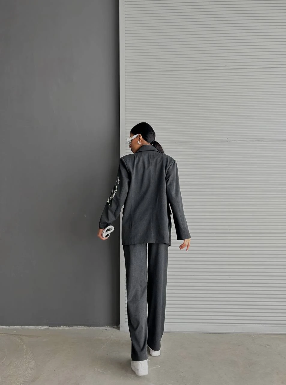 BASKILI BLAZER CEKET PANTOLONLU TAKIM