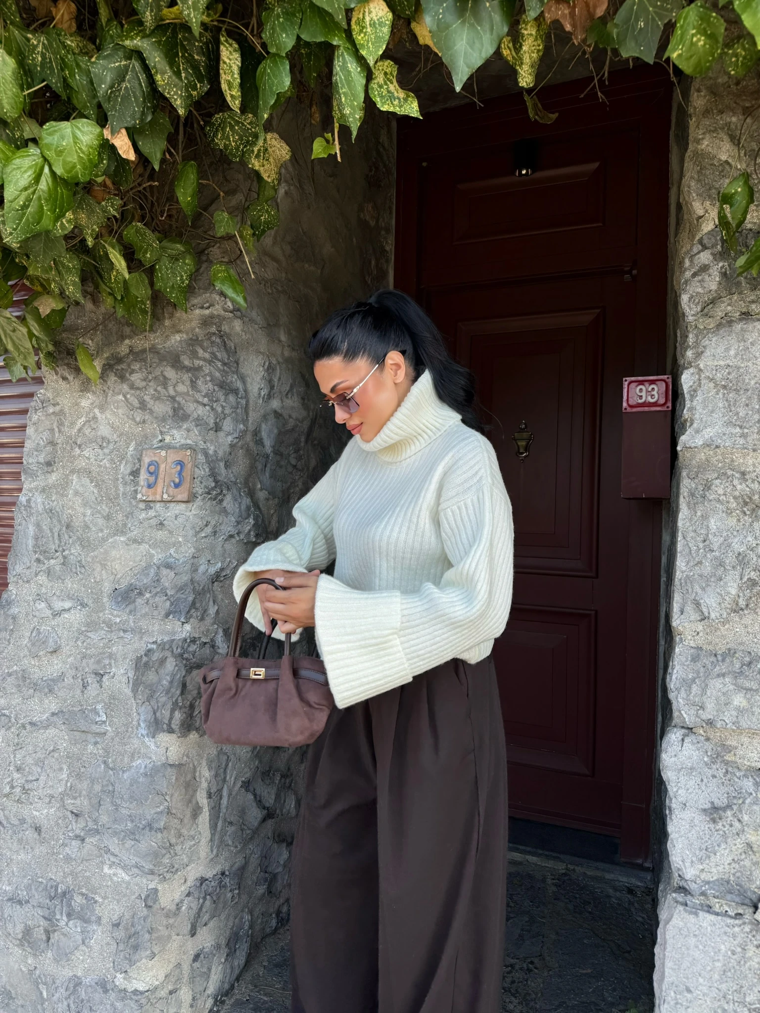 BALIKÇI YAKA KOLLARI  KATLAMALI TRİKO KAZAK