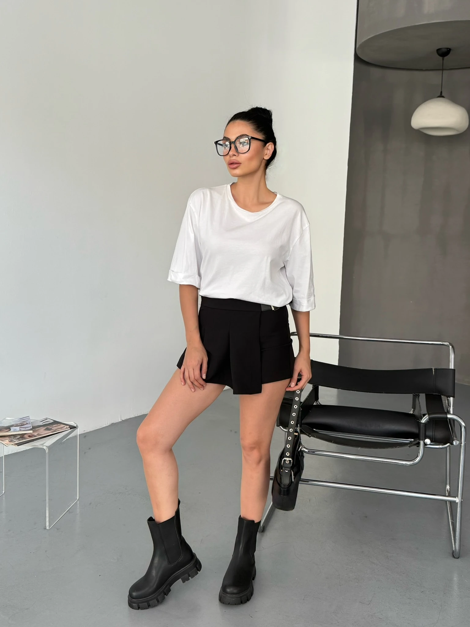 YANI KEMERLİ ŞORT ETEK