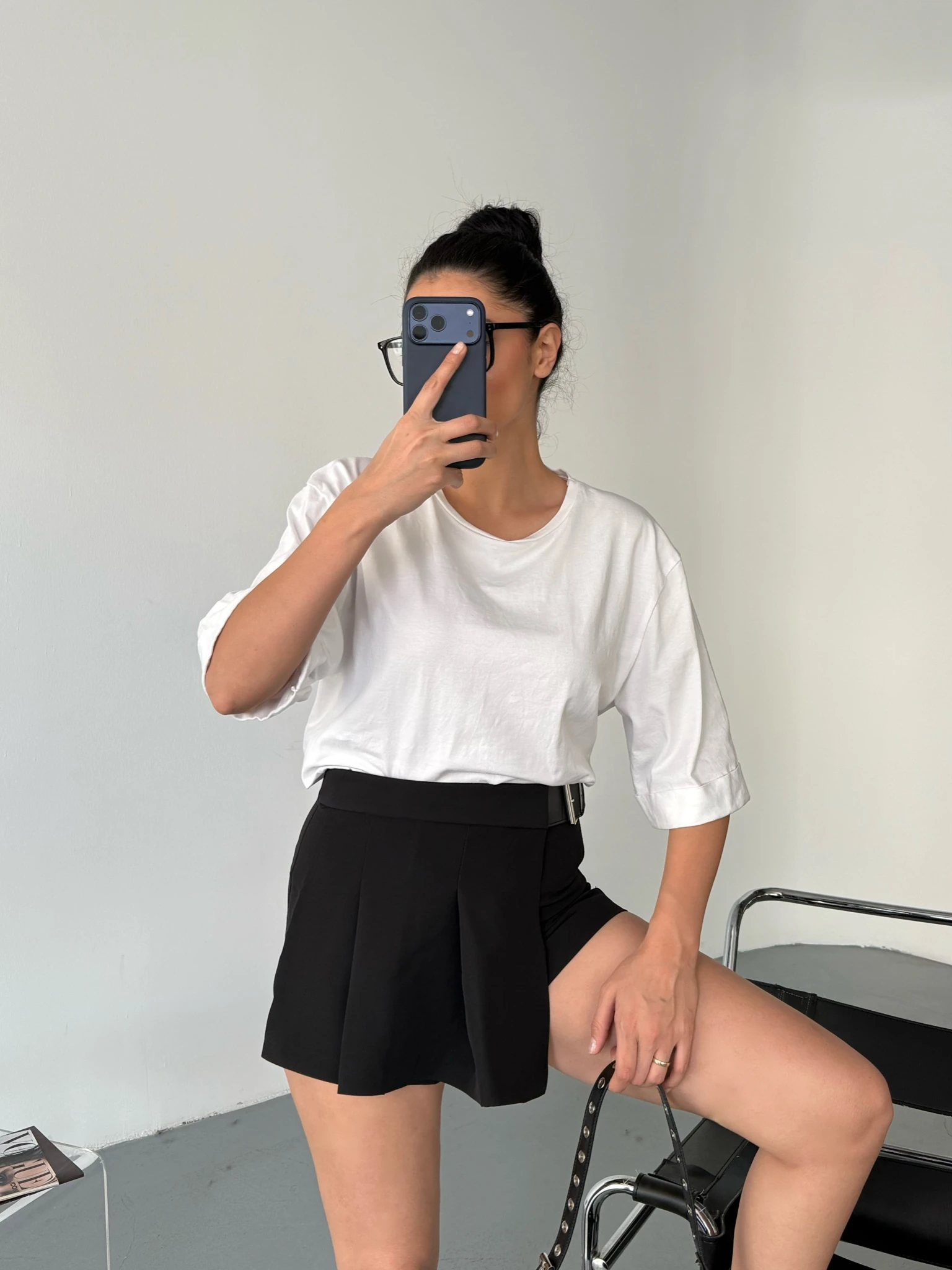 YANI KEMERLİ ŞORT ETEK