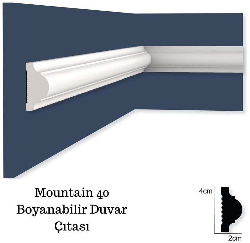 Mountain 40 Boyanabilir Duvar Çıtası 4cm