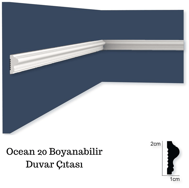 Ocean 20 Boyanabilir Duvar Çıtası 2cm