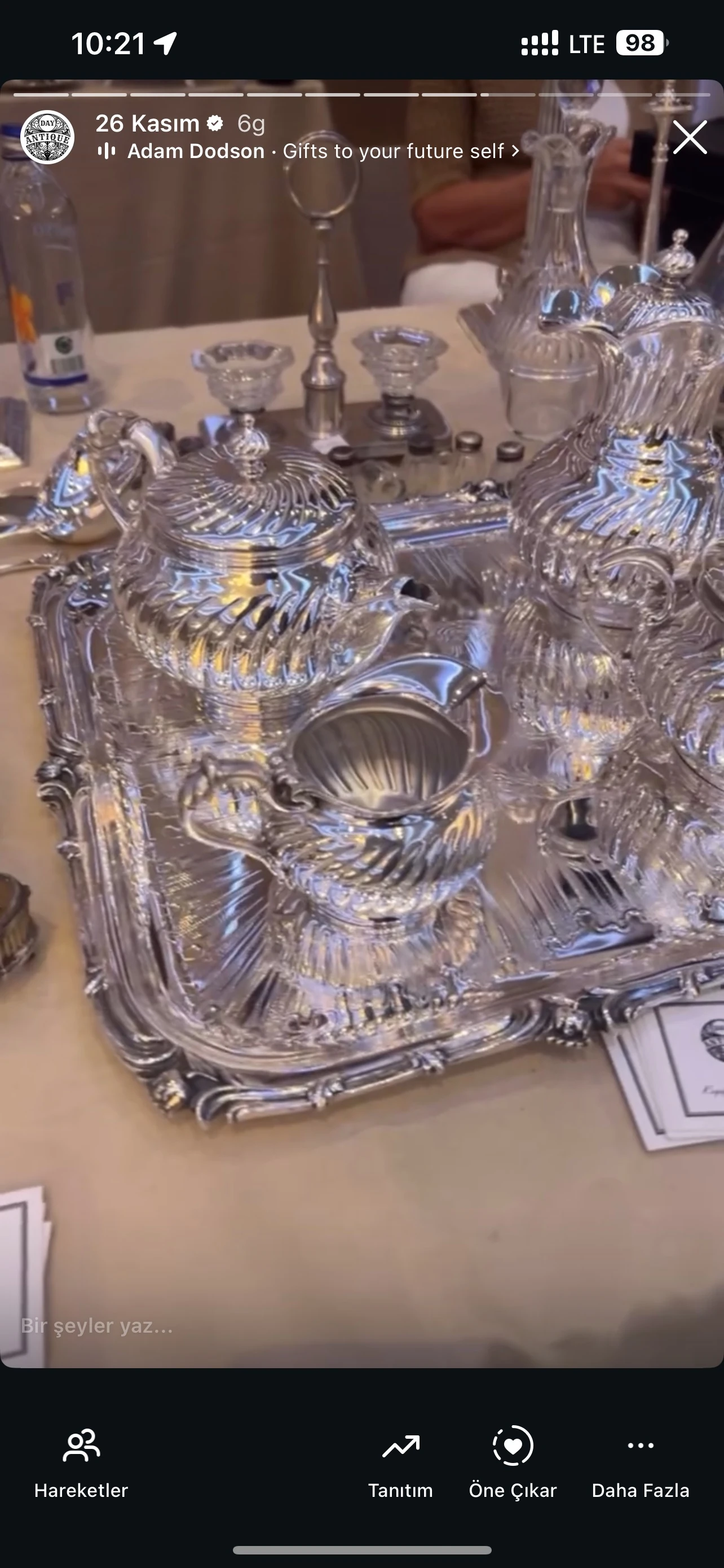 christofle tepsi ve 4 parça set