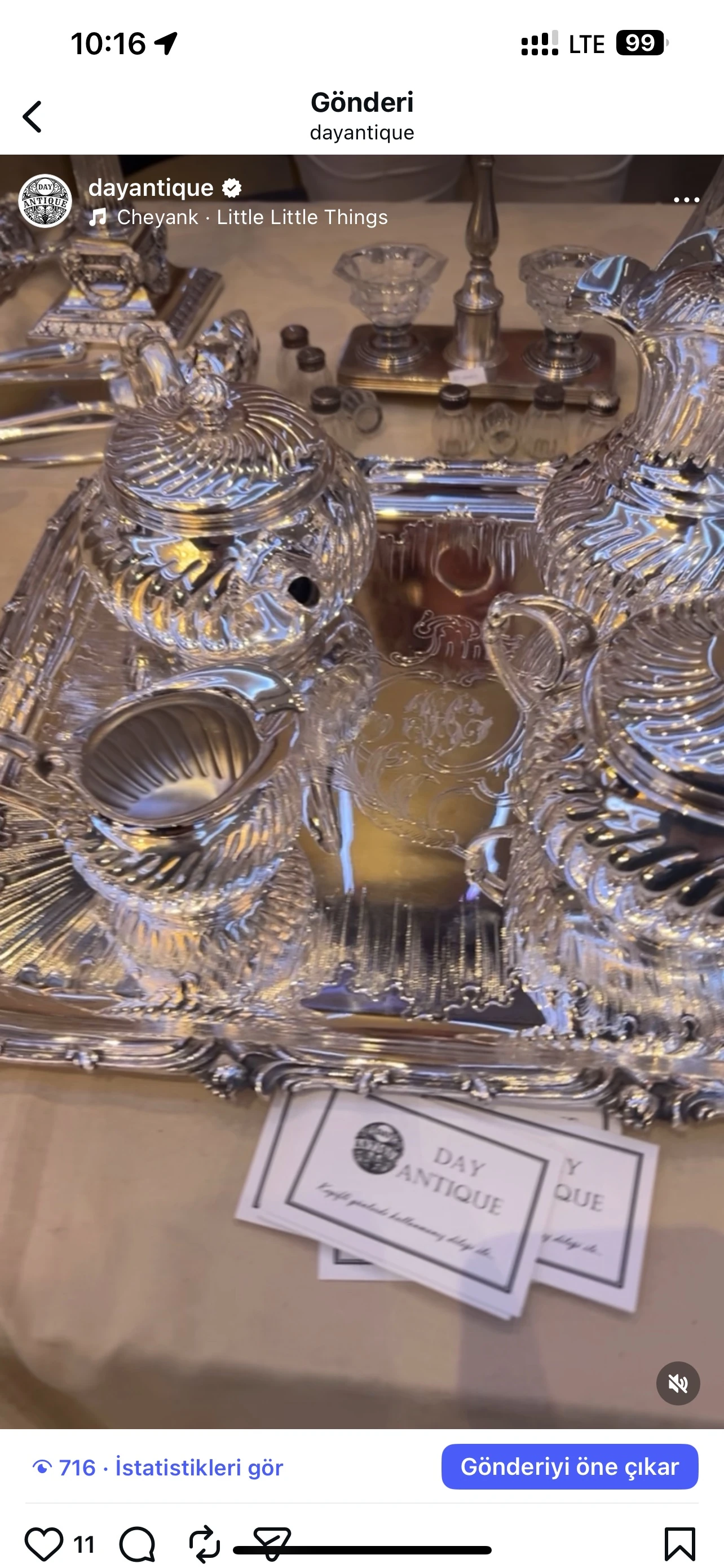 christofle tepsi ve 4 parça set