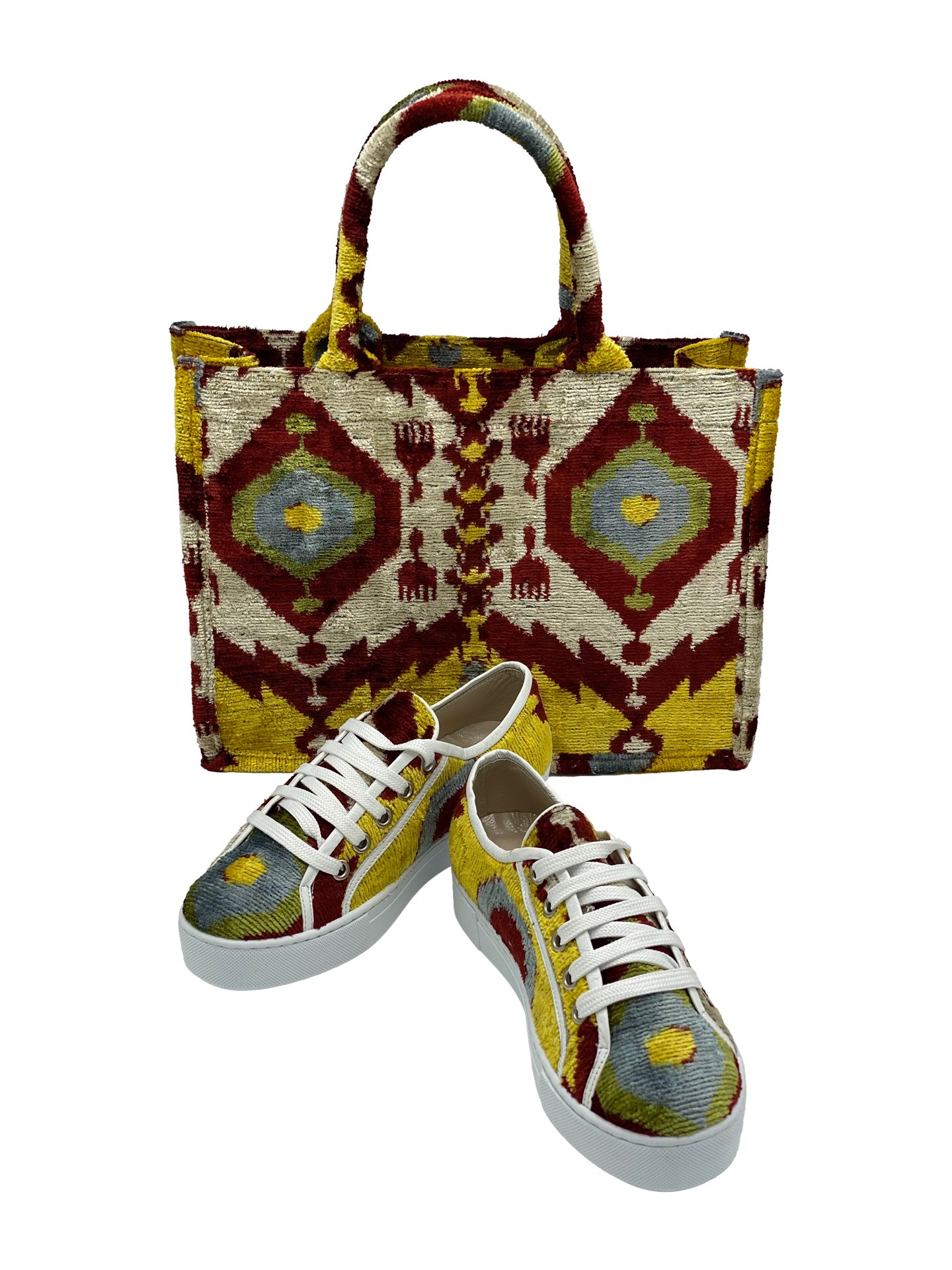 Bishkek Medium Tote Bag & Sneakers Shoe Set,Women Sneakers And Bag Set-Bordeaux