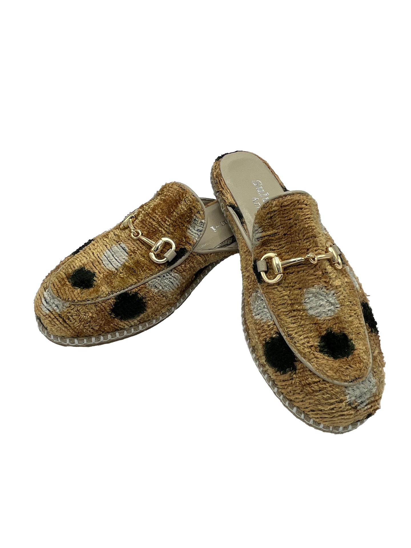 Dubai G Espadrille,Buckle Detailed,Silk,Jute Sole Handmade Women's Espadrille Slippers-Brown