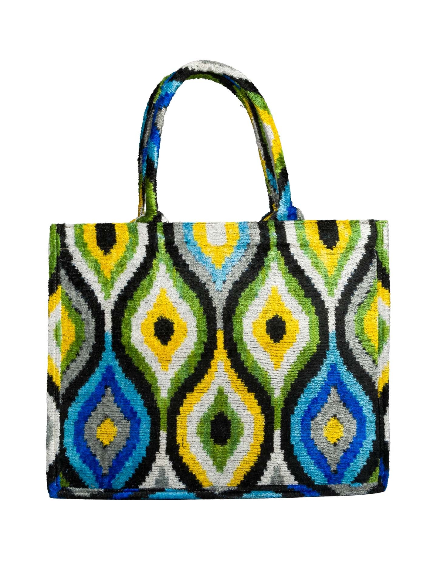 Rio Tote Bag,Silk Velvet Woman Tote Bag-Yellow