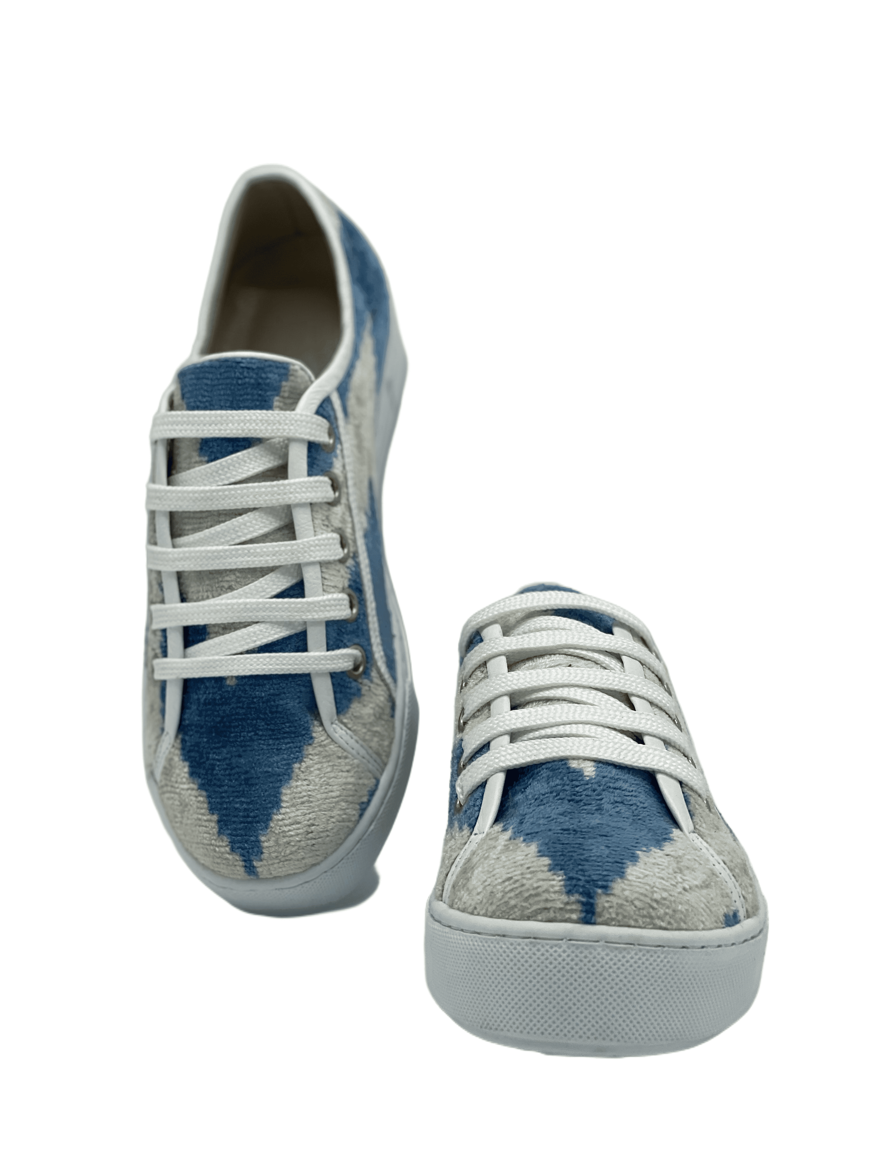 Blue Zig Zag Sneakers