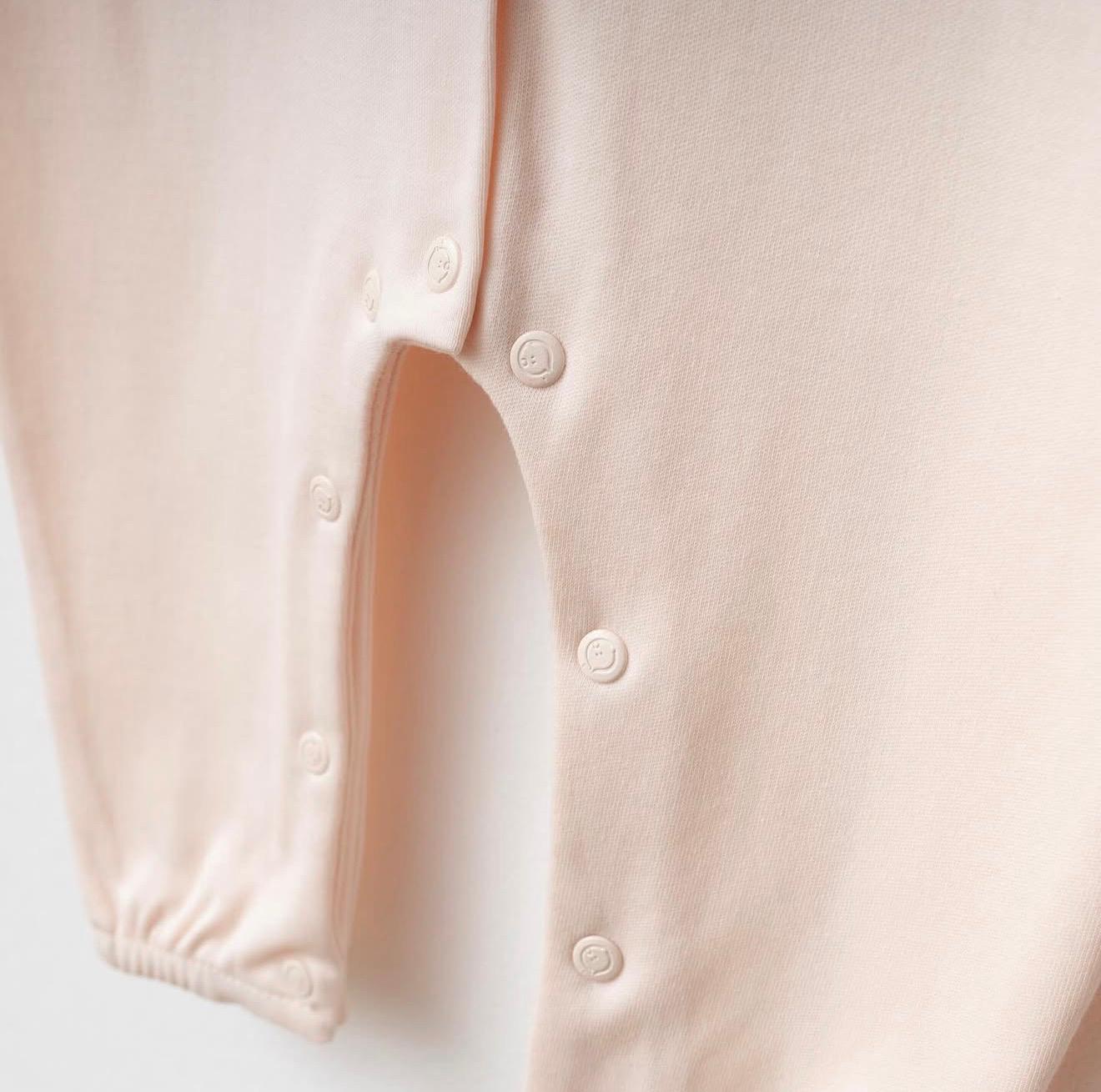 Pamuklu Yaka Çiçek İşlemeli Bandanalı Tulum - Somon 