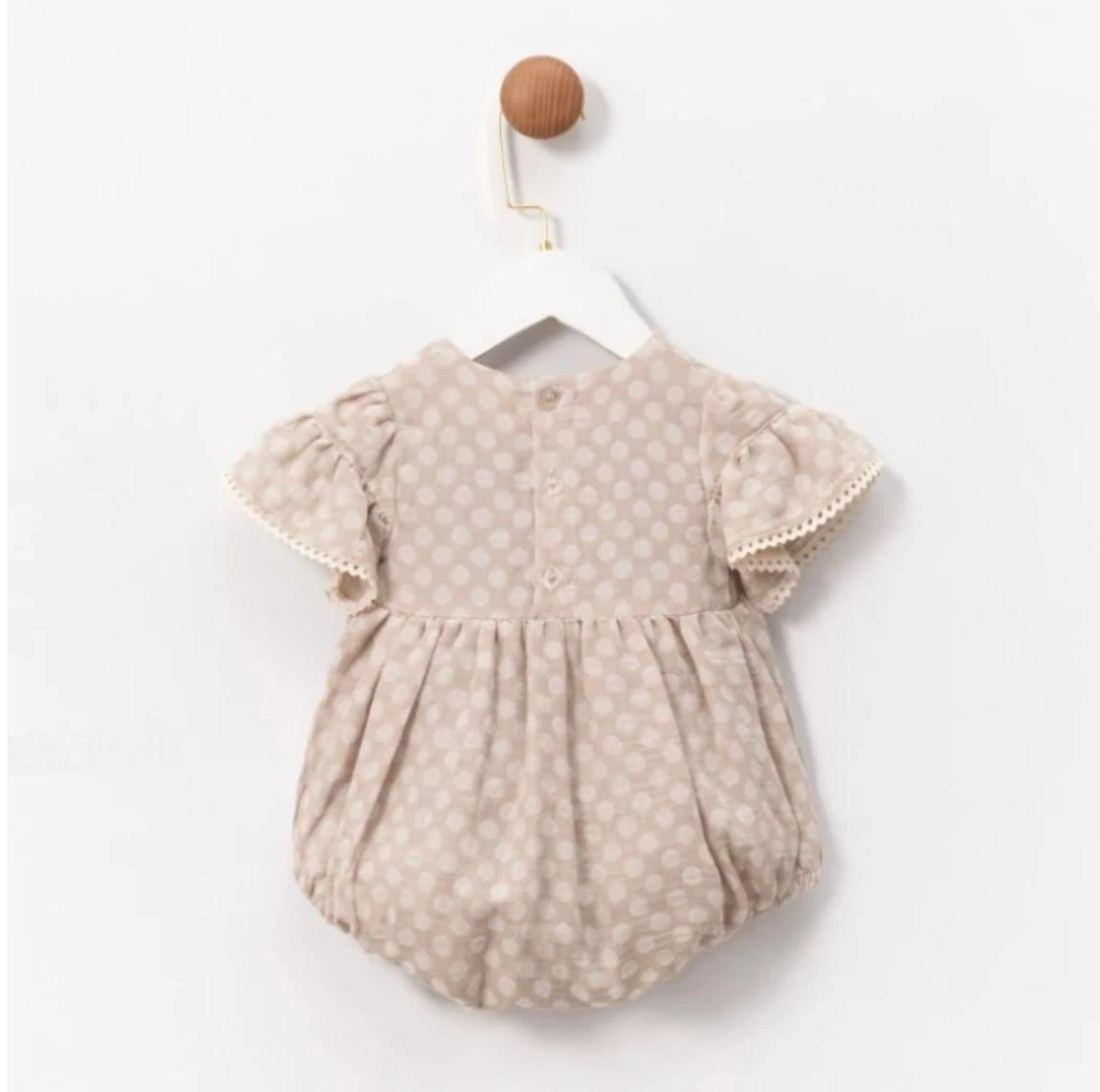 Kız Bebek Çiçek Nakışlı Romper
