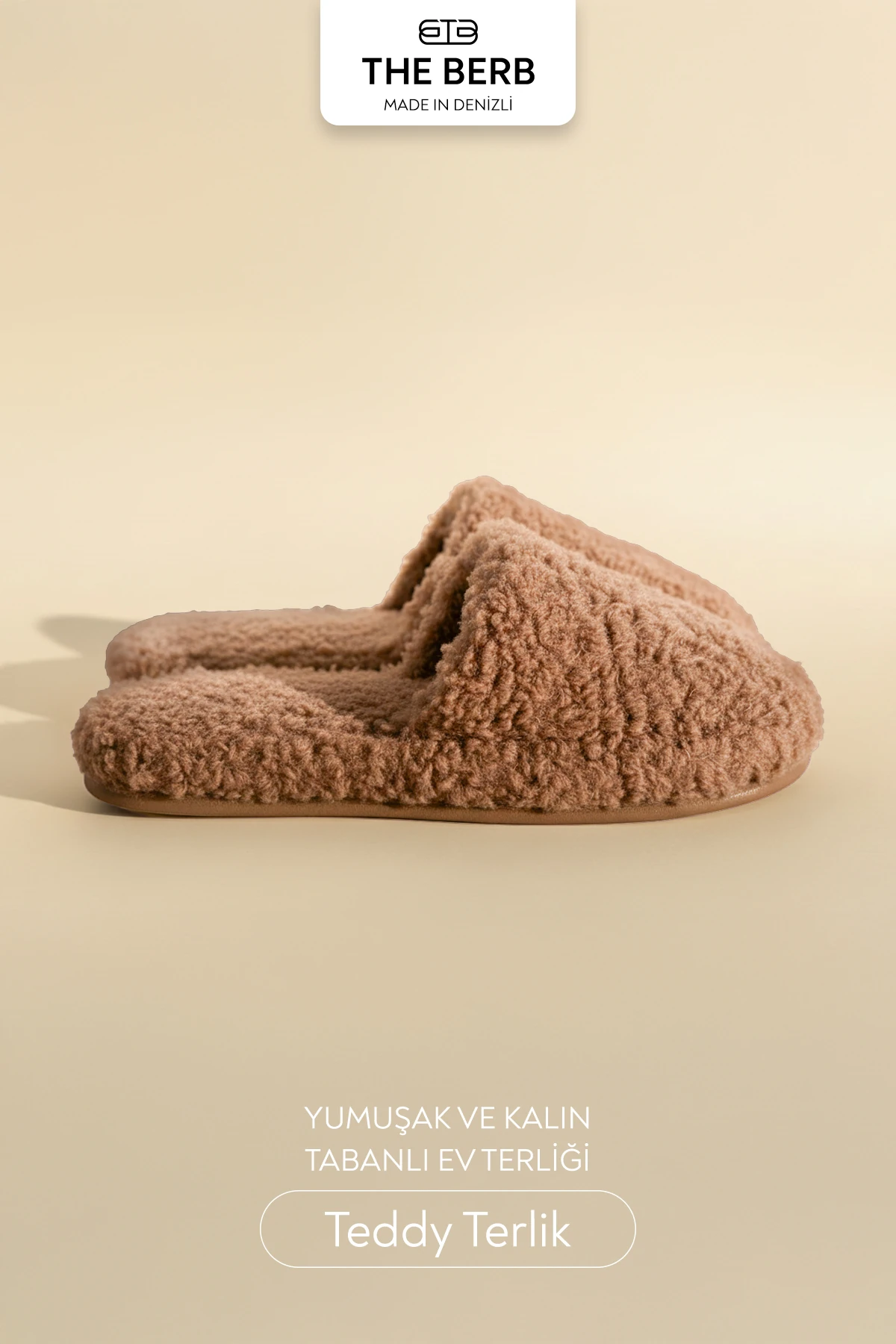 Yumuşak Teddy Ev Terliği | Yüksek Kalın Taban | Ses Yapmaz | Kaydırmaz | Ev/Çeyiz Terliği | Unisex