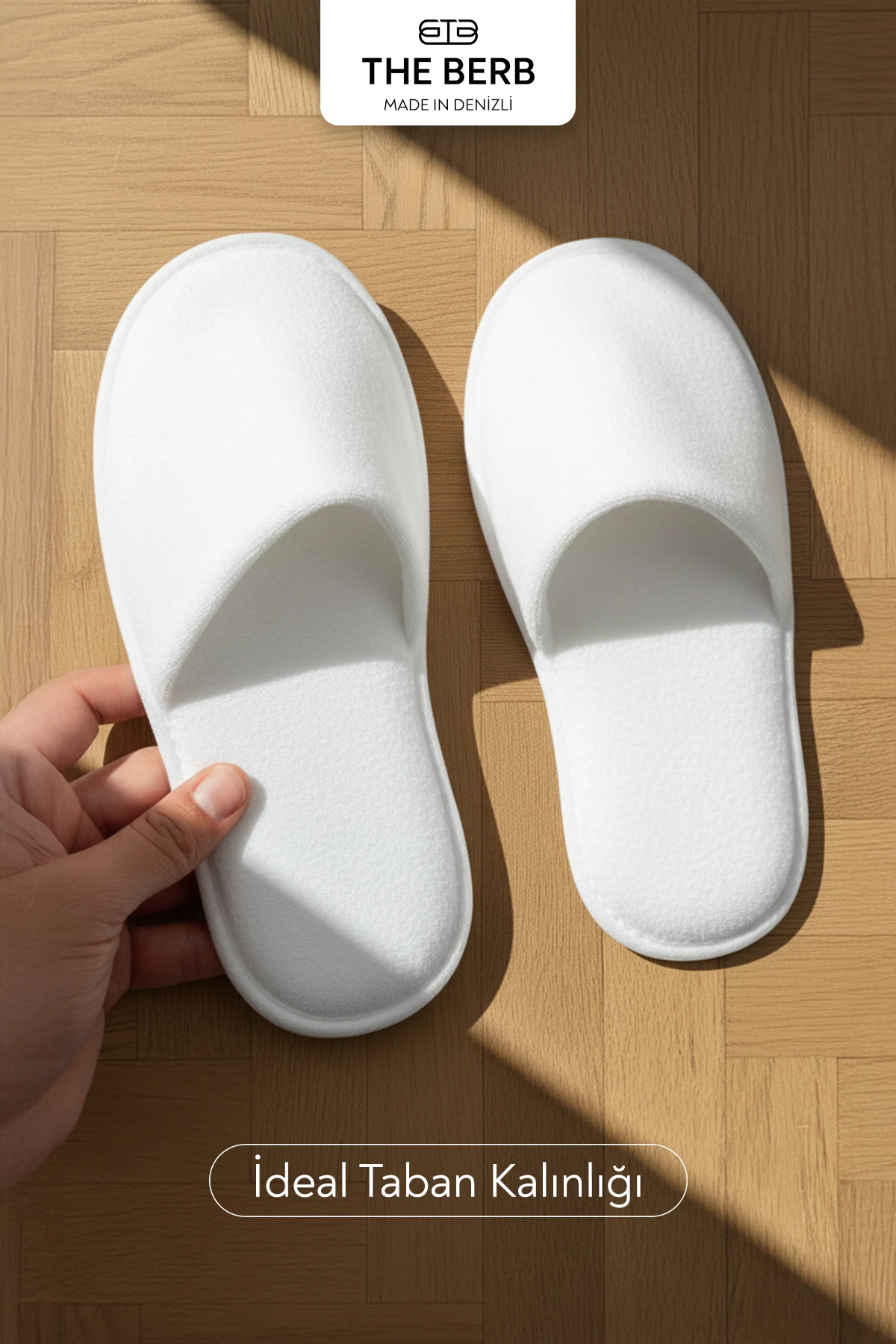 10 Çift | Niki Kadife Tek Kullanımlık Premium Otel&Spa Terliği | Kaydırmaz Tabanlı | Beyaz