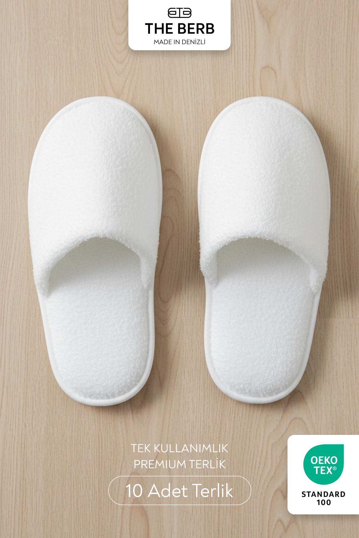 10 Çift | Welsoft Tek Kullanımlık Premium Otel&Spa Terliği | Kaydırmaz Tabanlı | Beyaz