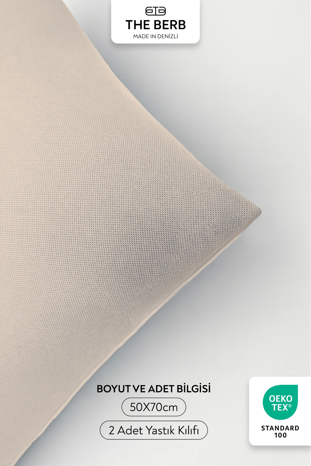 | 2'li Lakost Örgü Yastık Kılıfı Seti | %100 Pamuk | 50 x 70 | Fermuarlı