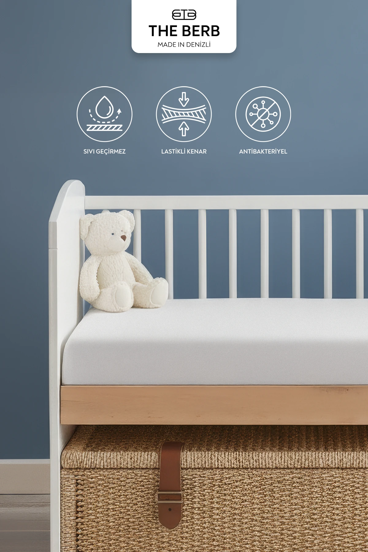 | %100 Pamuklu Sıvı Geçirmez Bebek & Çocuk Alezi | Full Kenar Yatak Koruyucu | Beşik ve Kreş Alezi