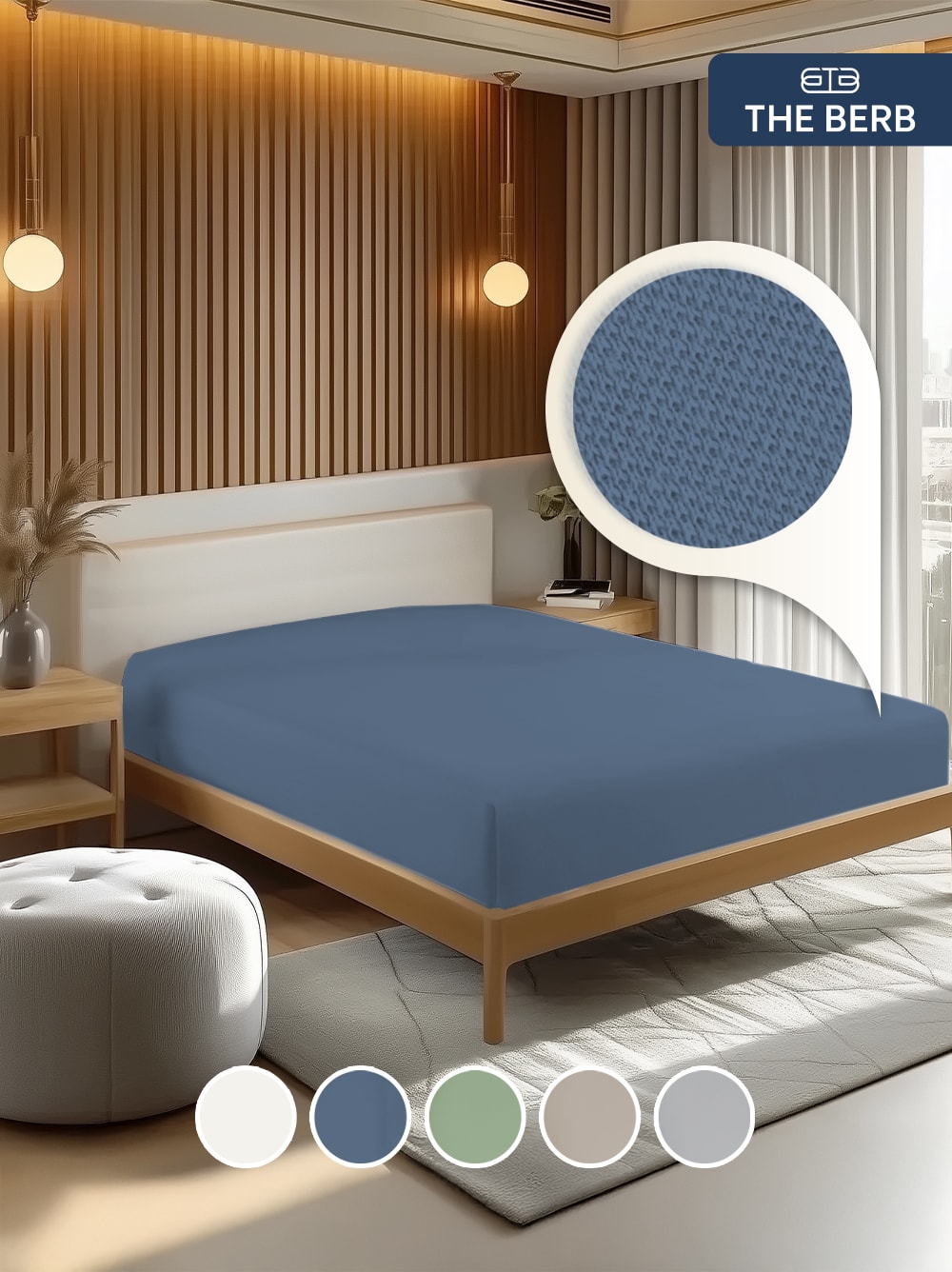 %100 Pamuklu | Lakost Örgü Lastikli Çarşaf | Tek/Çift Kişilik Lastikli Çarşaf - Lacivert