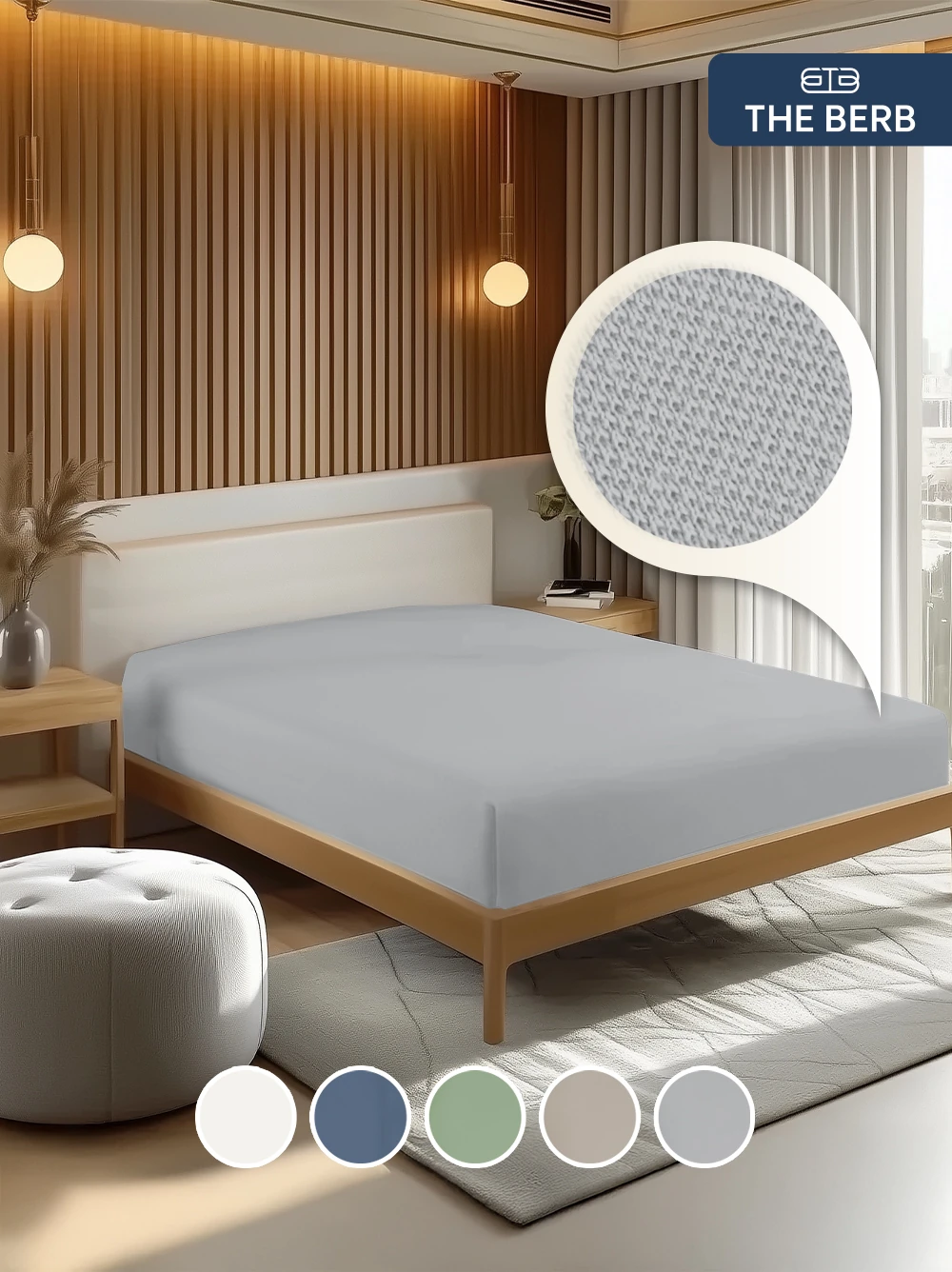 %100 Pamuklu | Lakost Örgü Lastikli Çarşaf | Tek/Çift Kişilik Lastikli Çarşaf - Gri