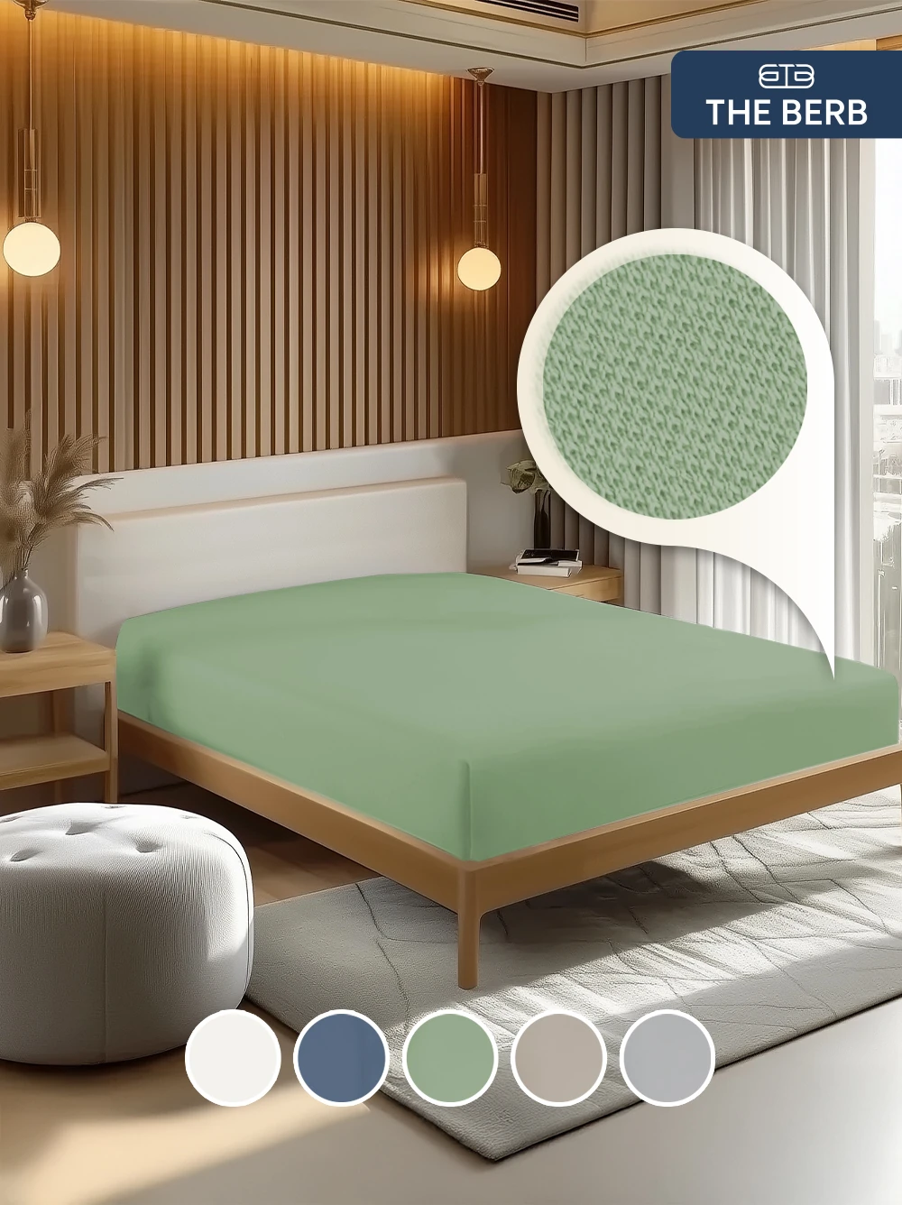 %100 Pamuklu | Lakost Örgü Lastikli Çarşaf | Tek/Çift Kişilik Lastikli Çarşaf - Yeşil