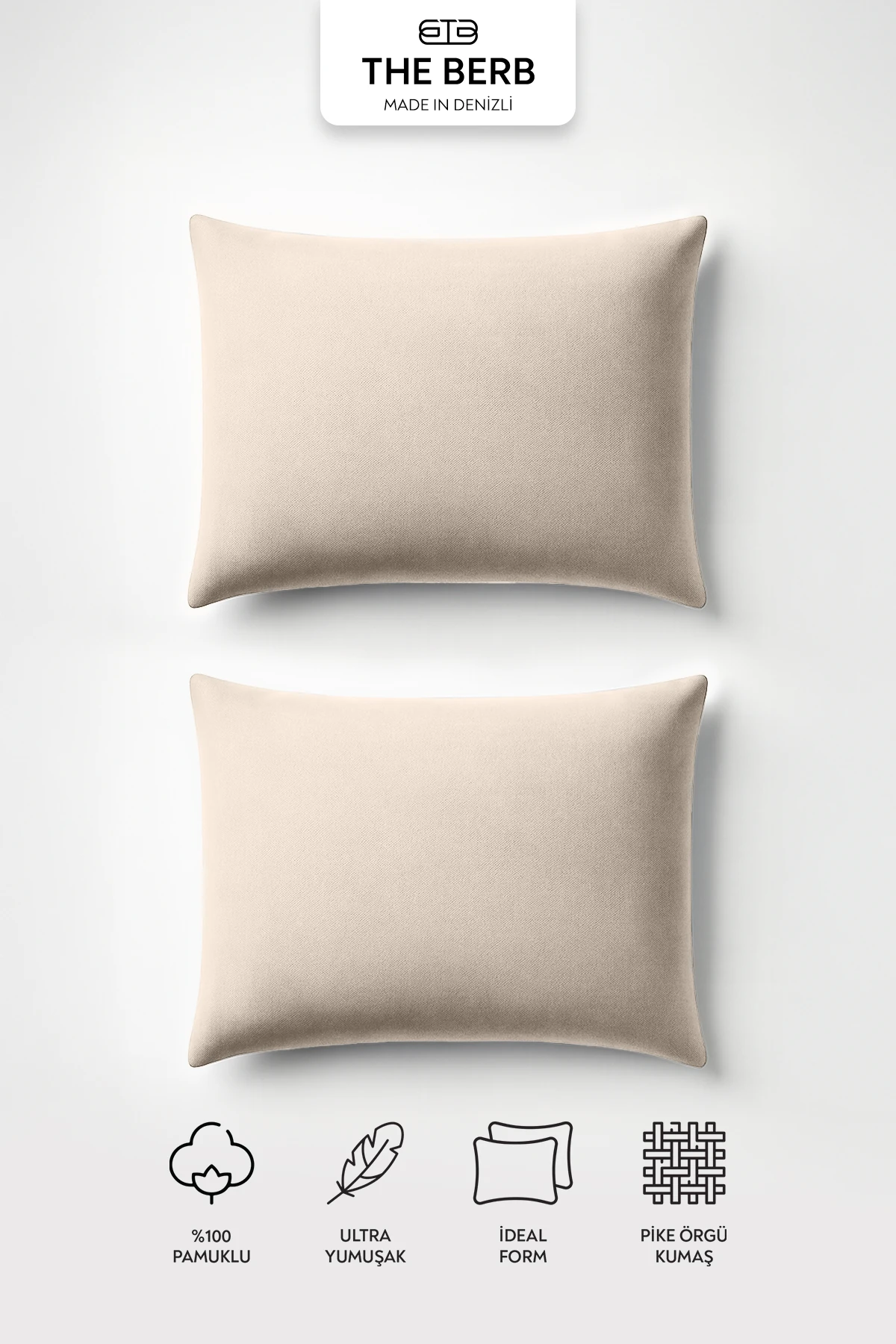 | 2'li Lakost Örgü Yastık Kılıfı Seti | %100 Pamuk | 50 x 70 | Fermuarlı