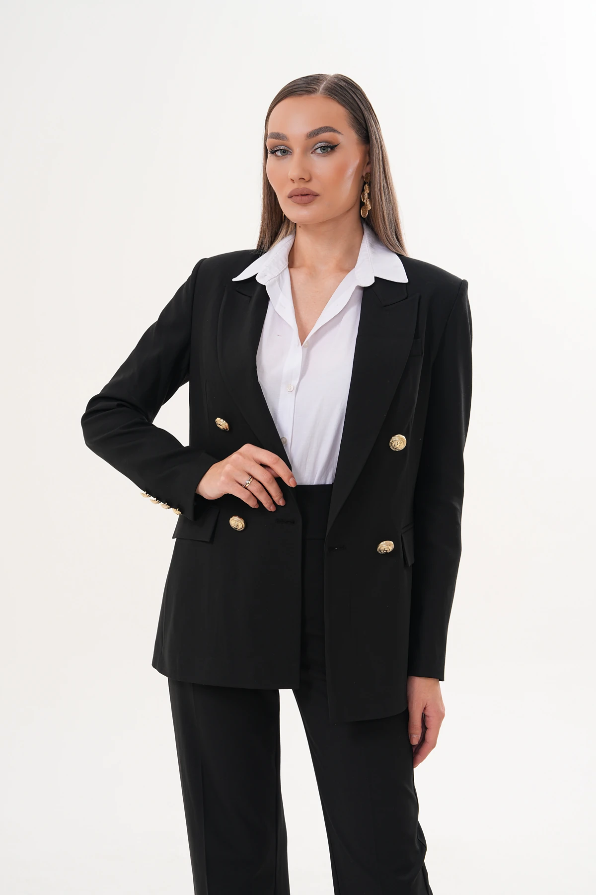 Isandra Siyah Ceket Takım