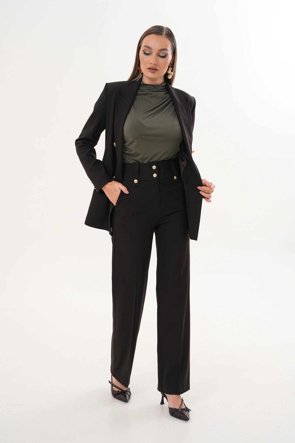 Vela Kahverengi Ceket Takım