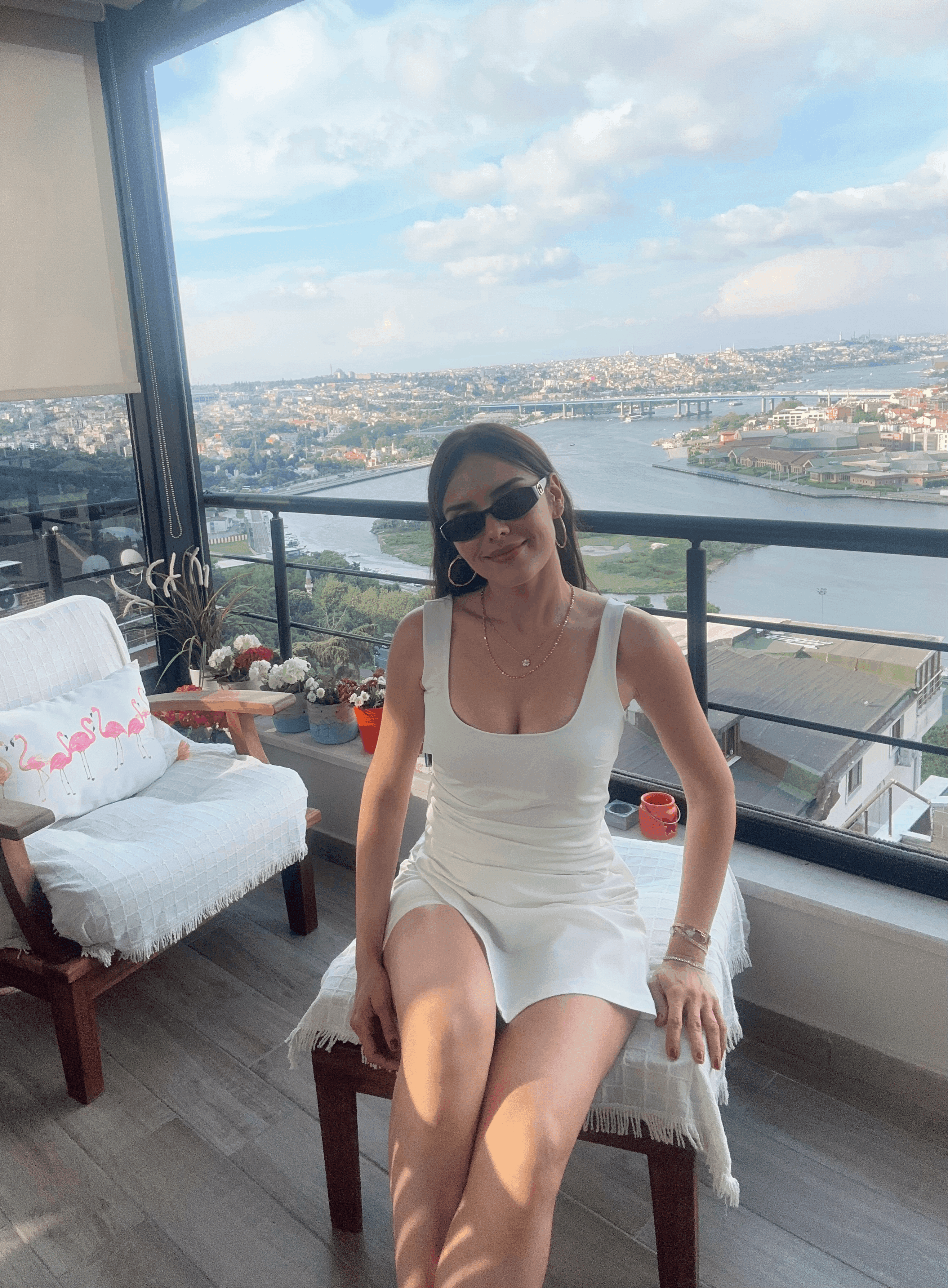 Selora Şort Etek Ekru Mini Elbise 