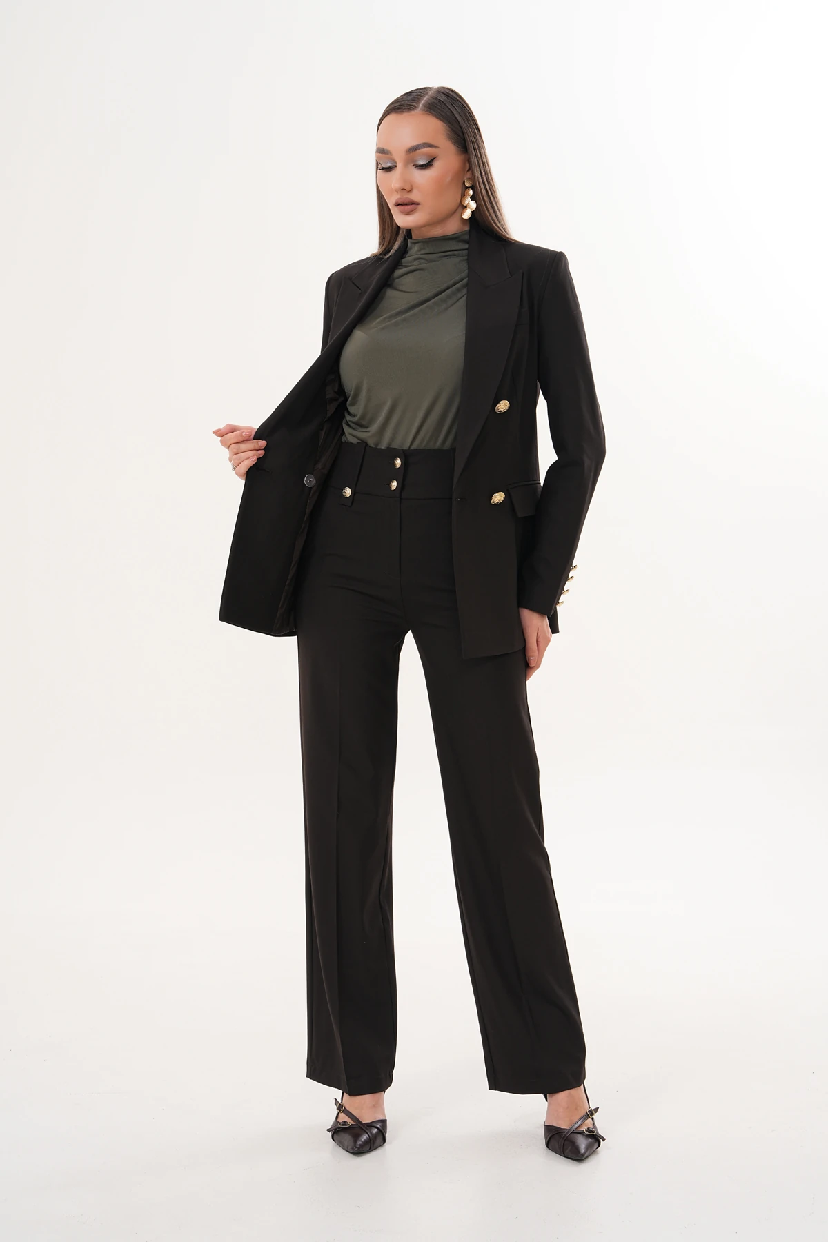 Vela Kahverengi Ceket Takım