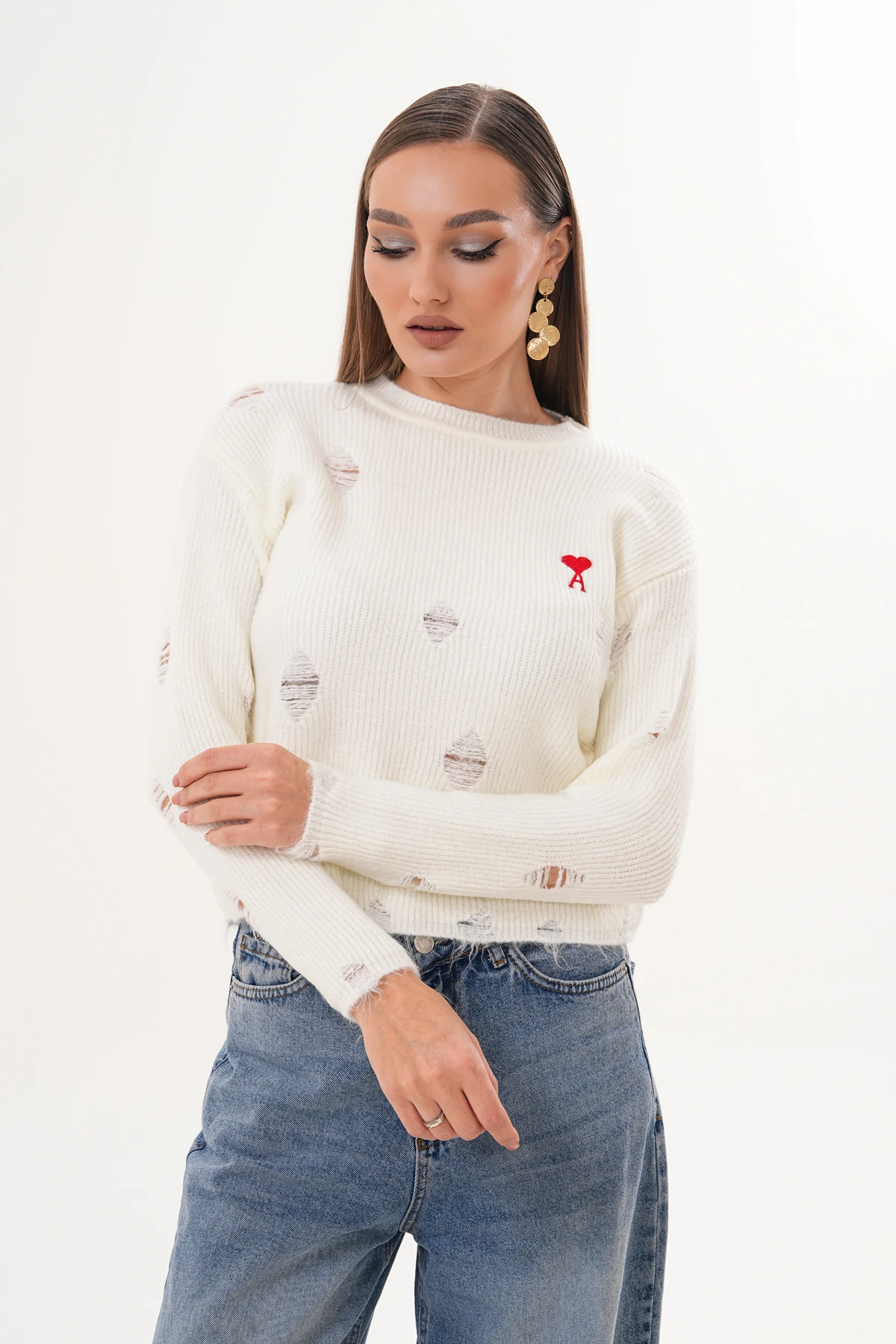 Encante Paris Beyaz Kazak