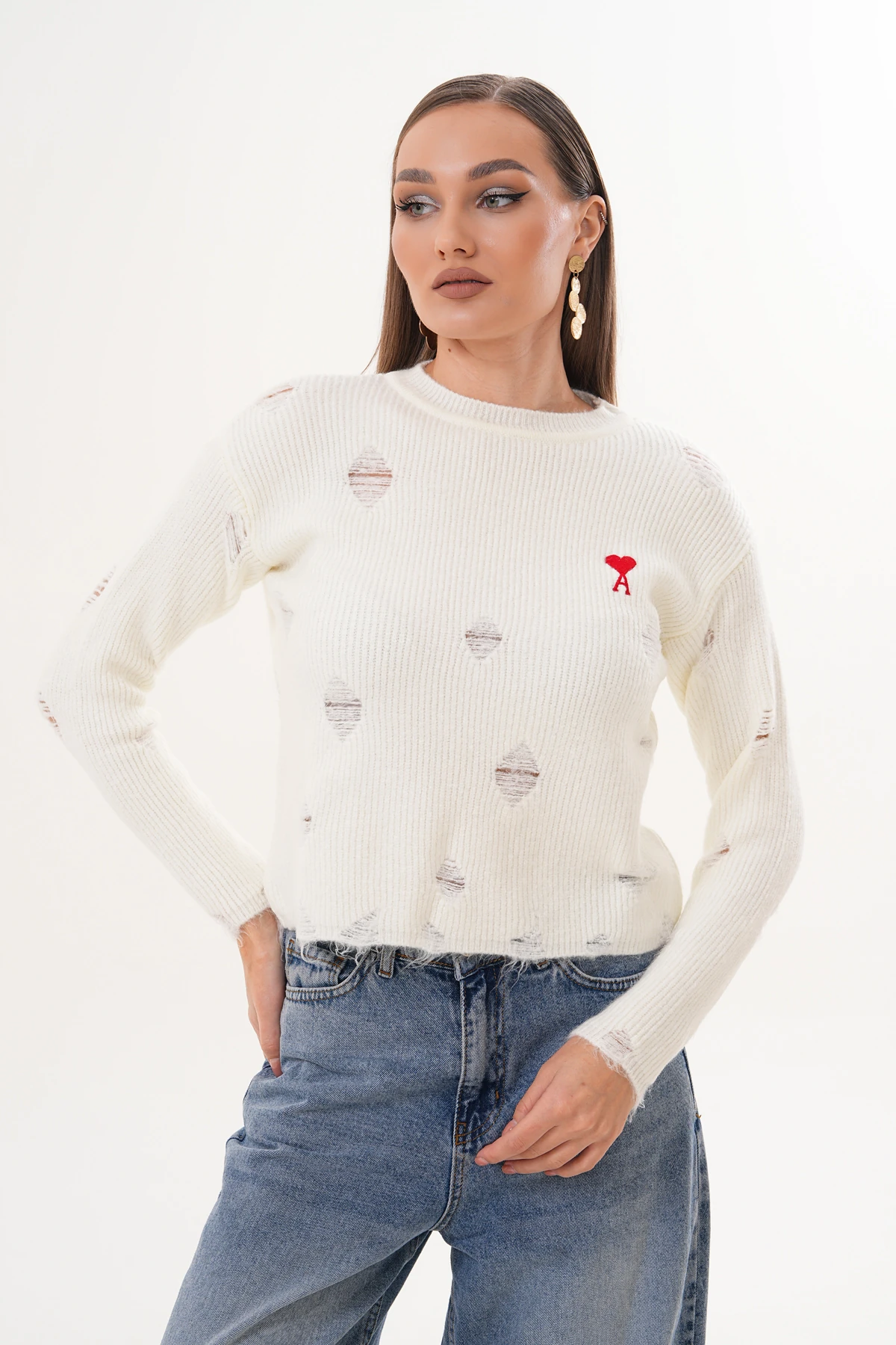 Encante Paris Beyaz Kazak