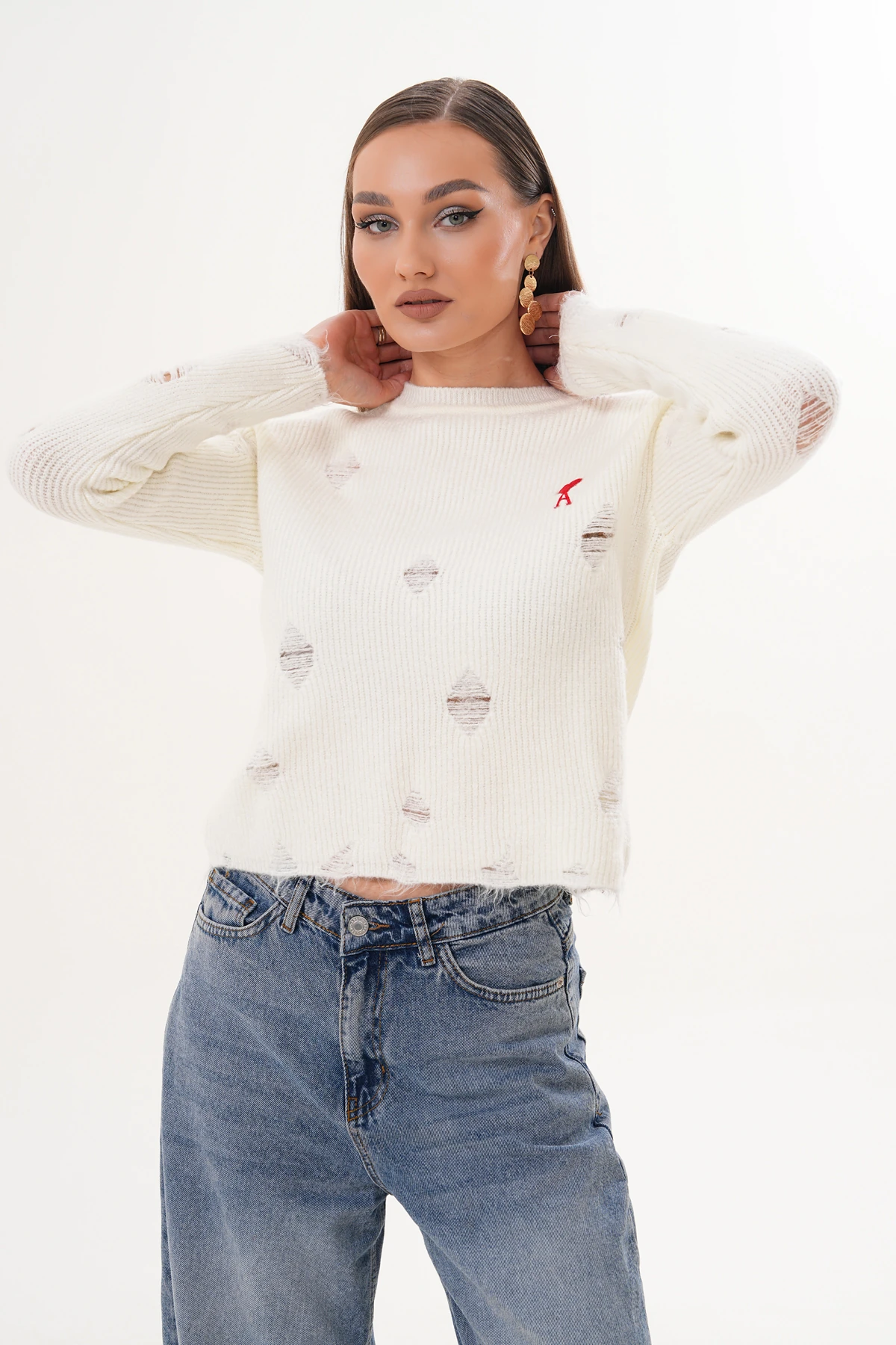 Encante Paris Beyaz Kazak