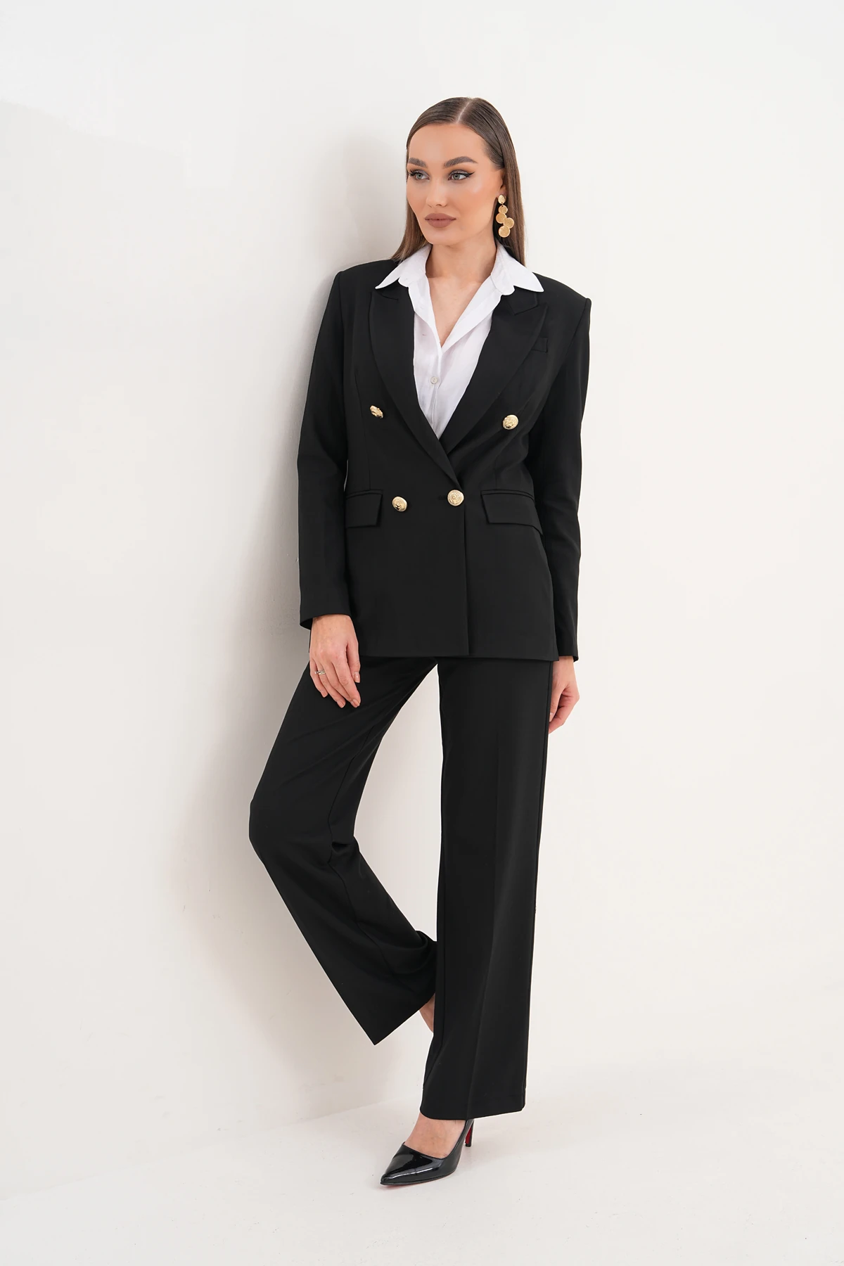 Isandra Siyah Ceket Takım