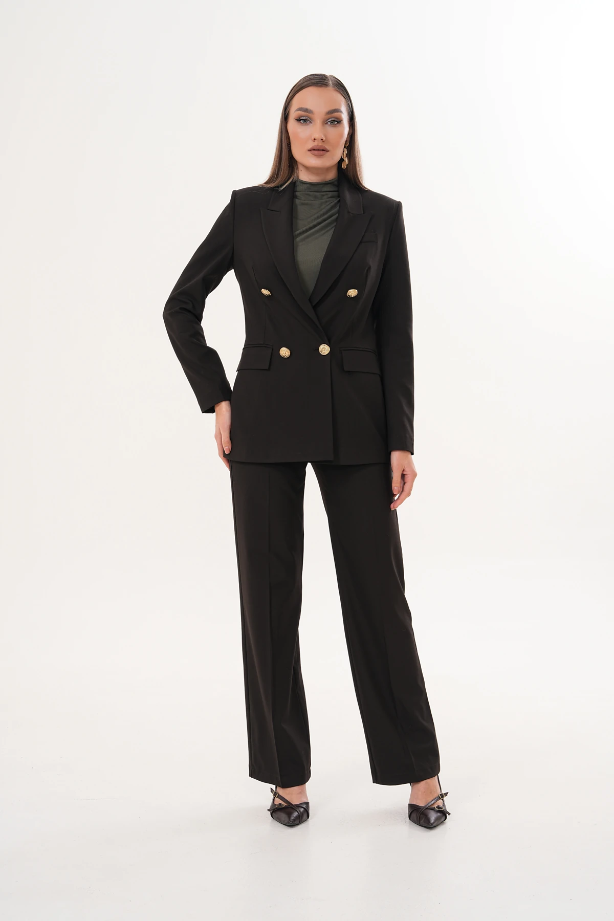 Vela Kahverengi Ceket Takım