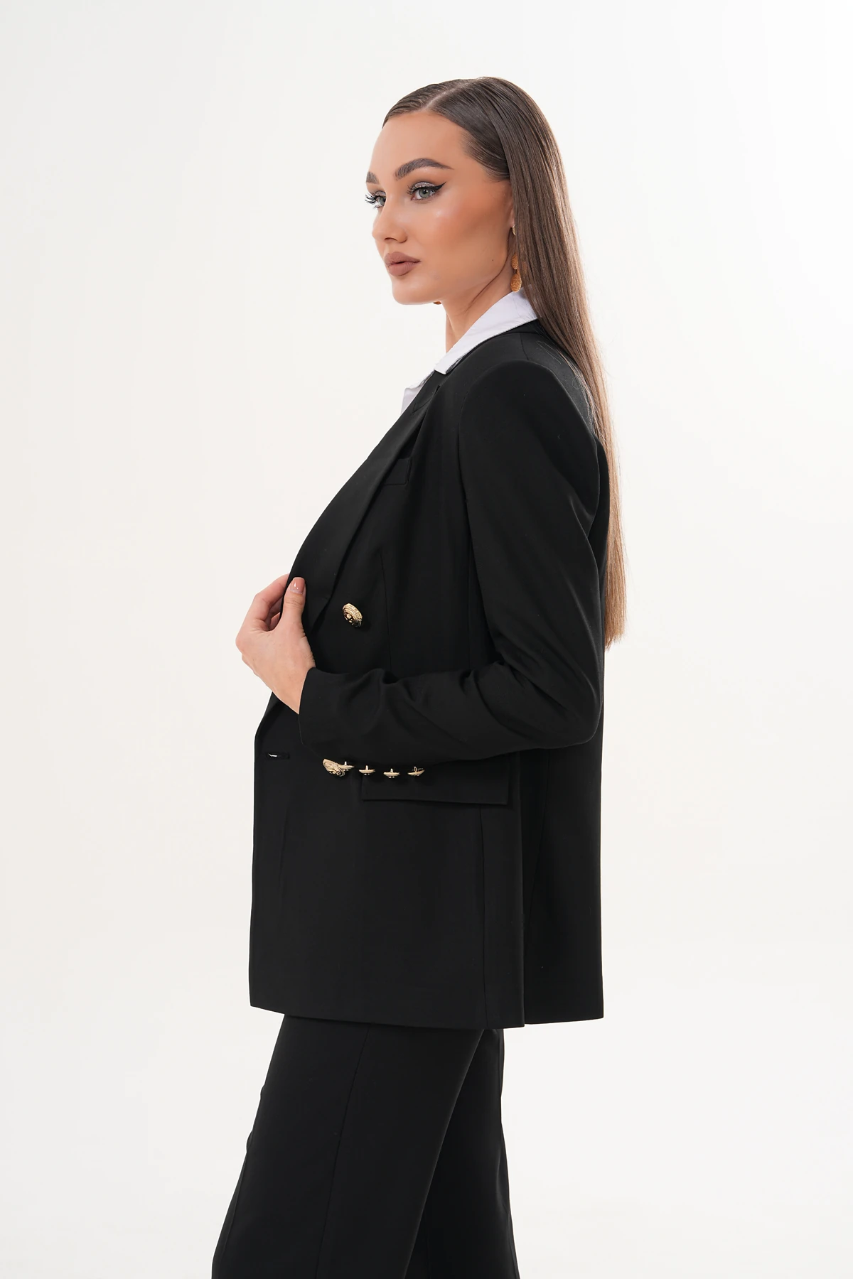 Isandra Siyah Ceket Takım