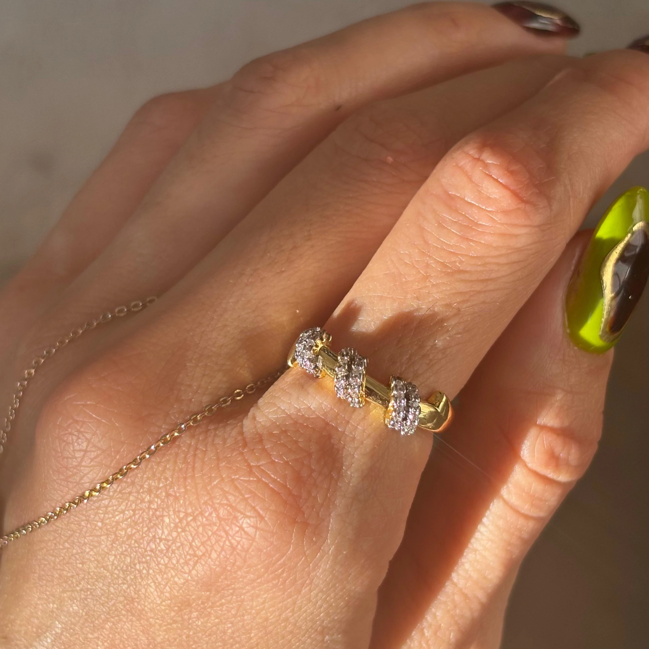 Vip Gold Sarmal Taşlı Yüzük