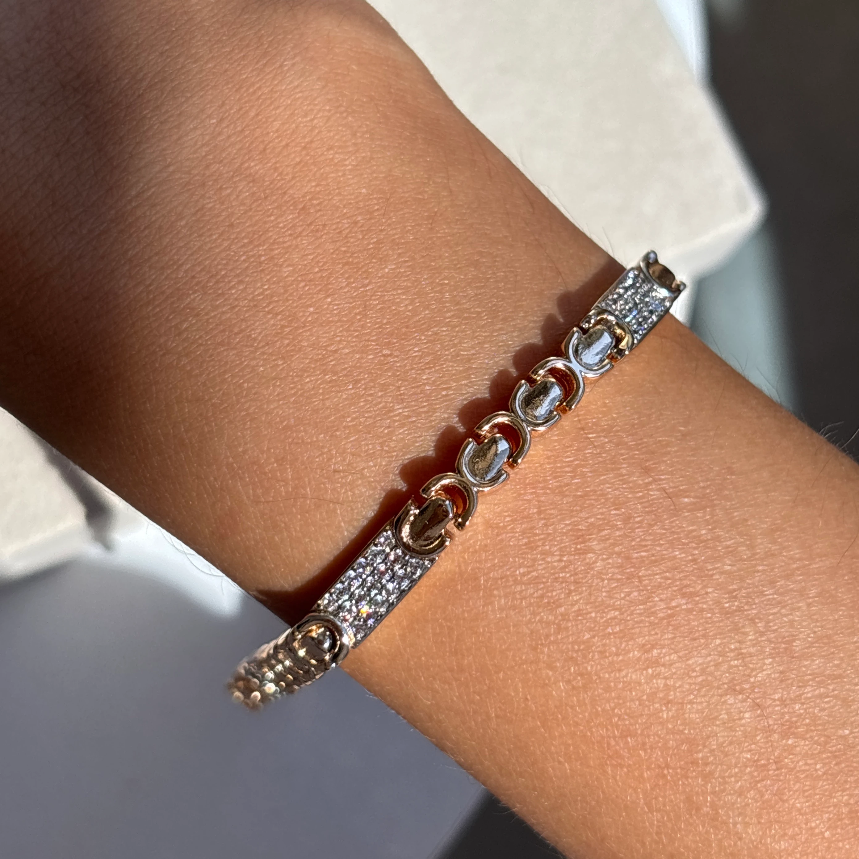 Xuping parça taşlı rosegold bileklik