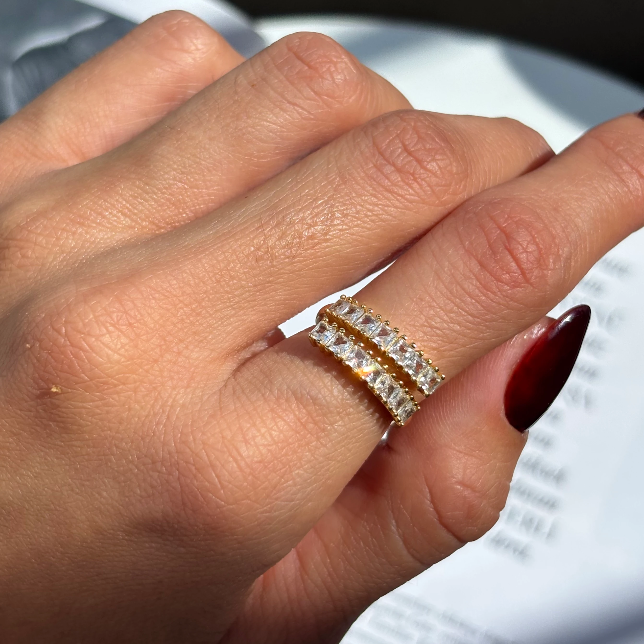 Vip 2 Sıra Suyolu Gold Yüzük