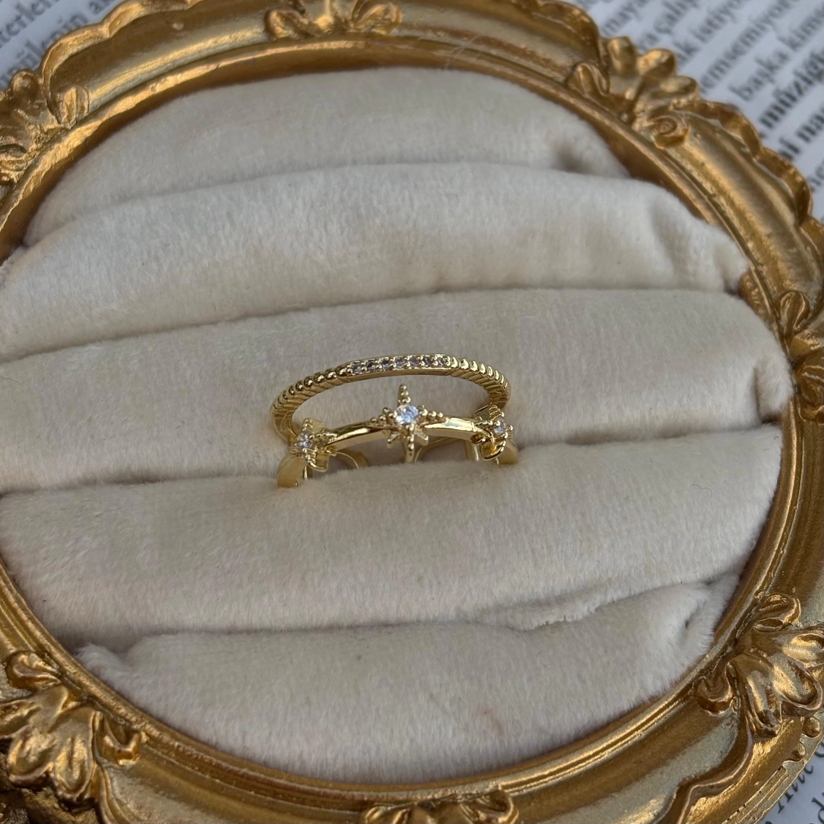 VIP Gold Kutupyıldızlı Yüzük 