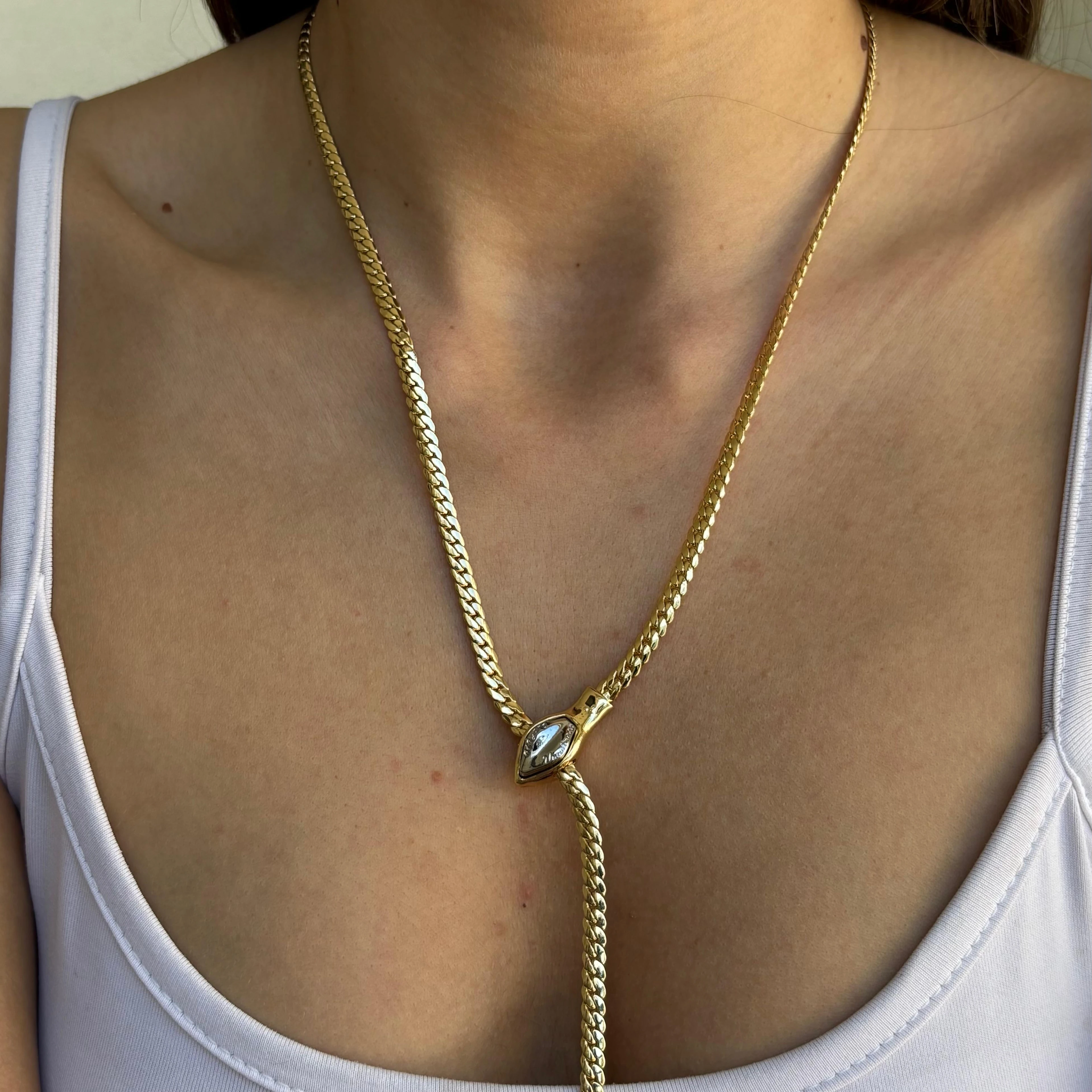 Vip Gold Yılan Y kolye