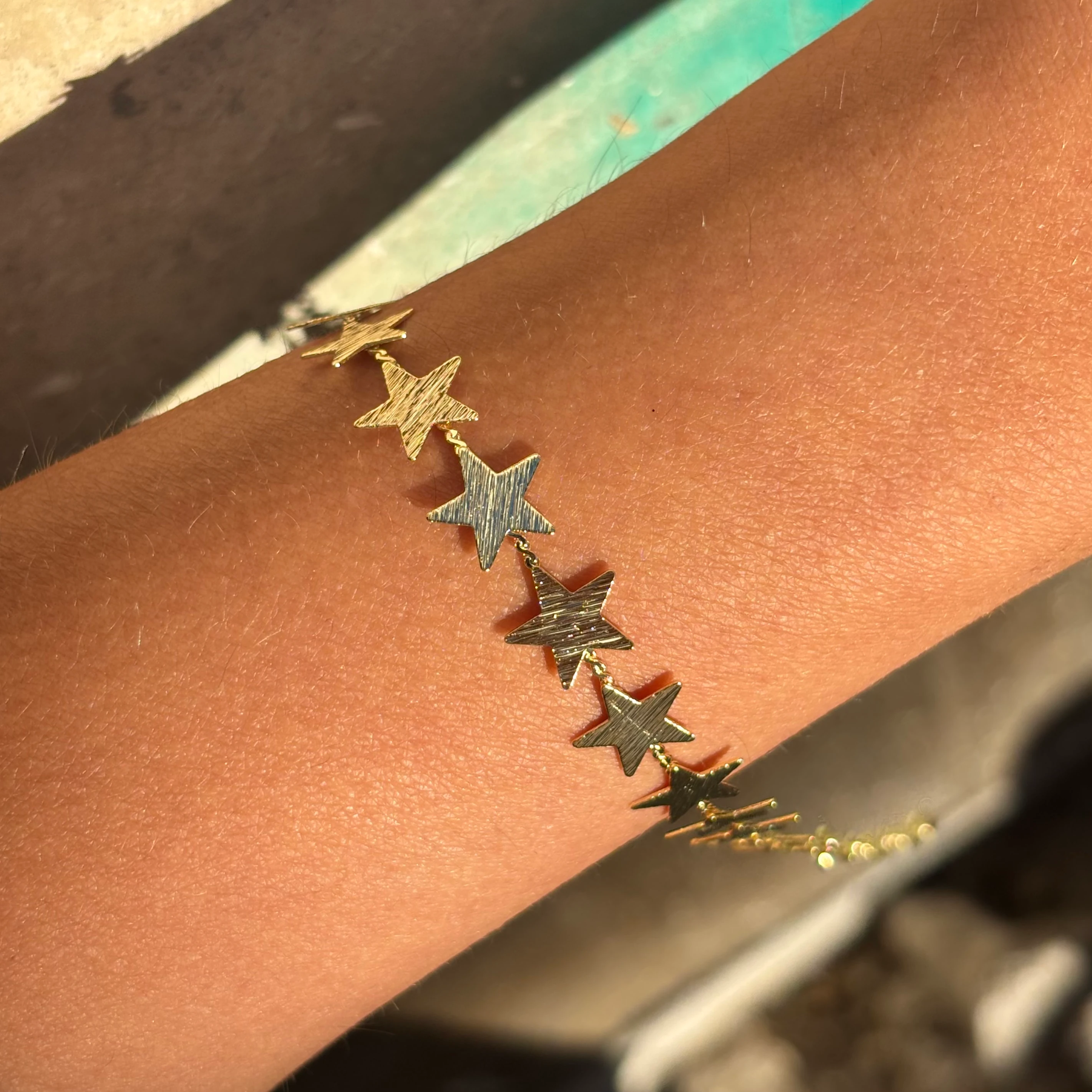 Vip yıldız bileklik gold 