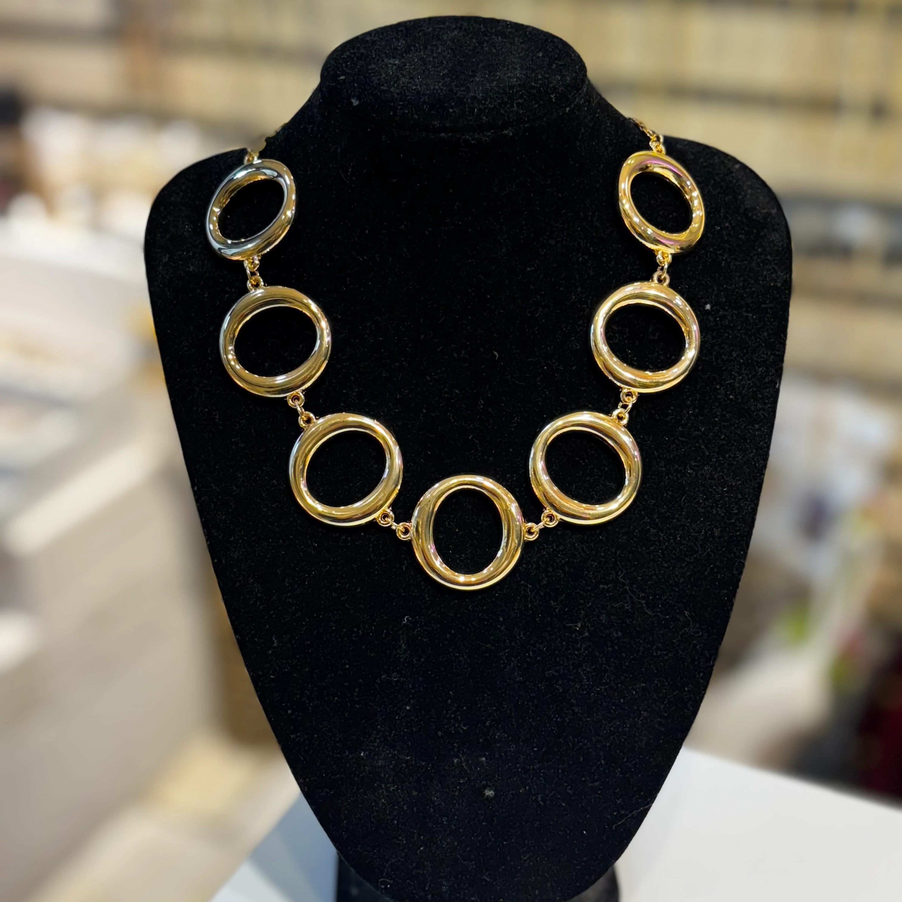 Vip gold iri halka kolye  