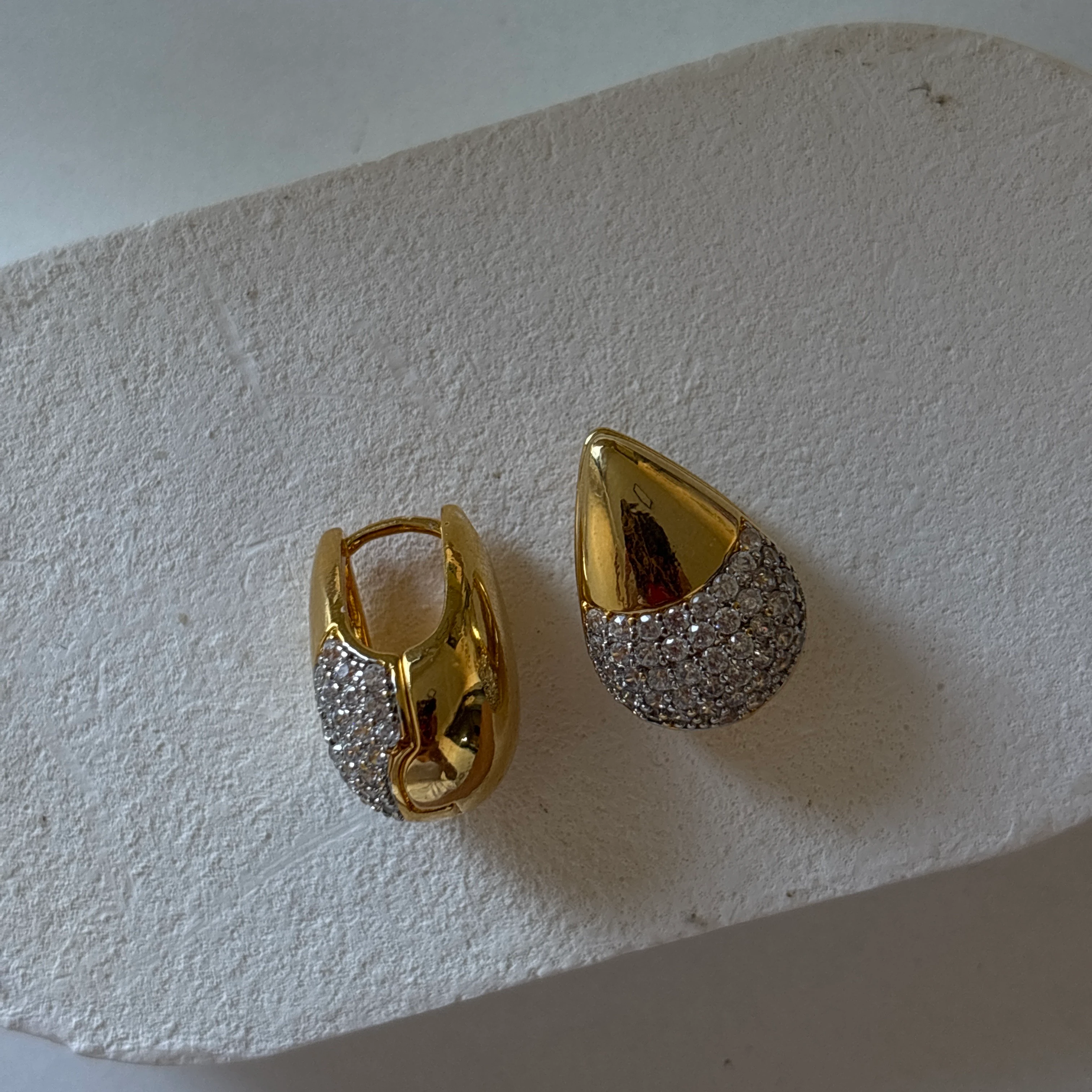 Vip taşlı damla küpe