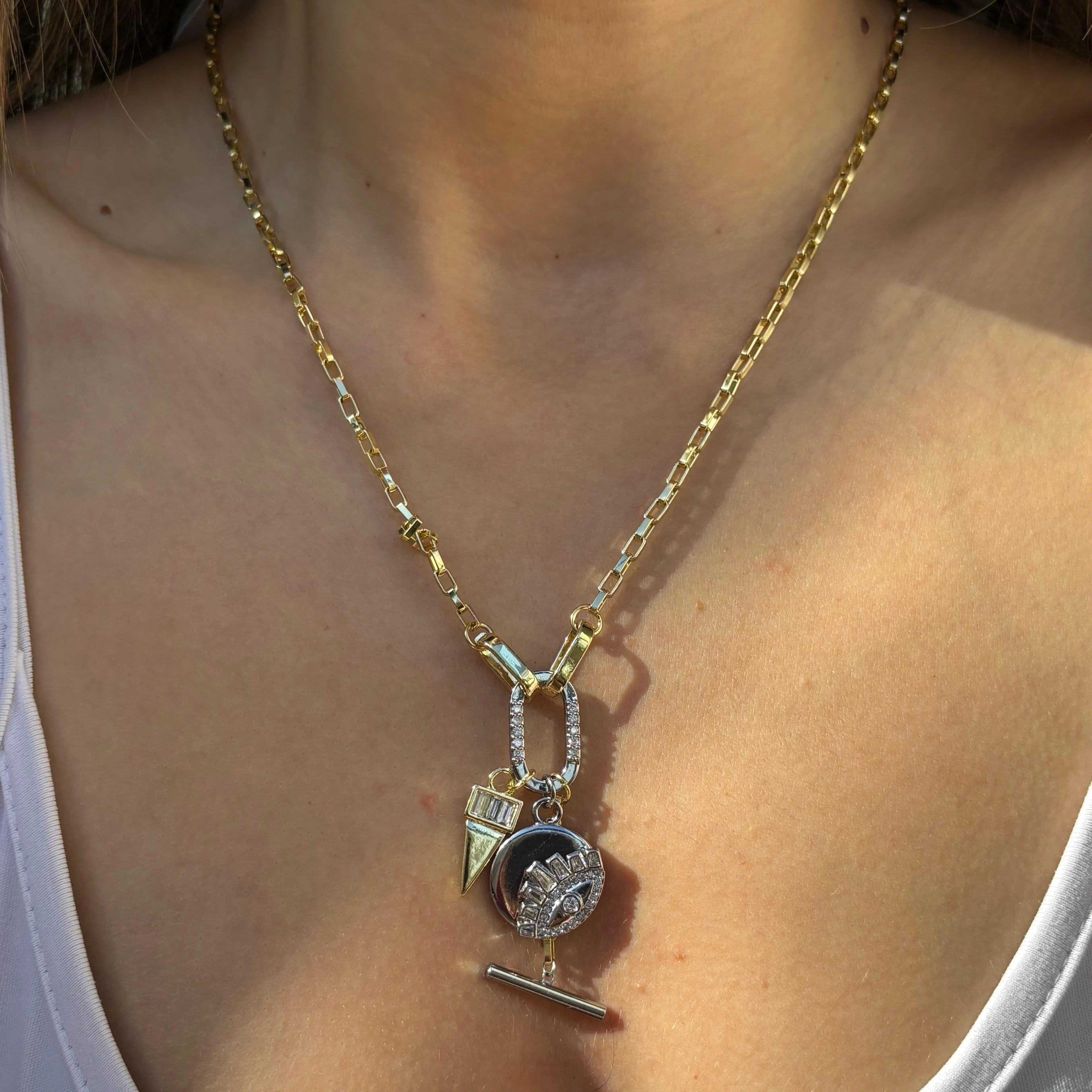 Vip Charm Gold Silver Kolye 