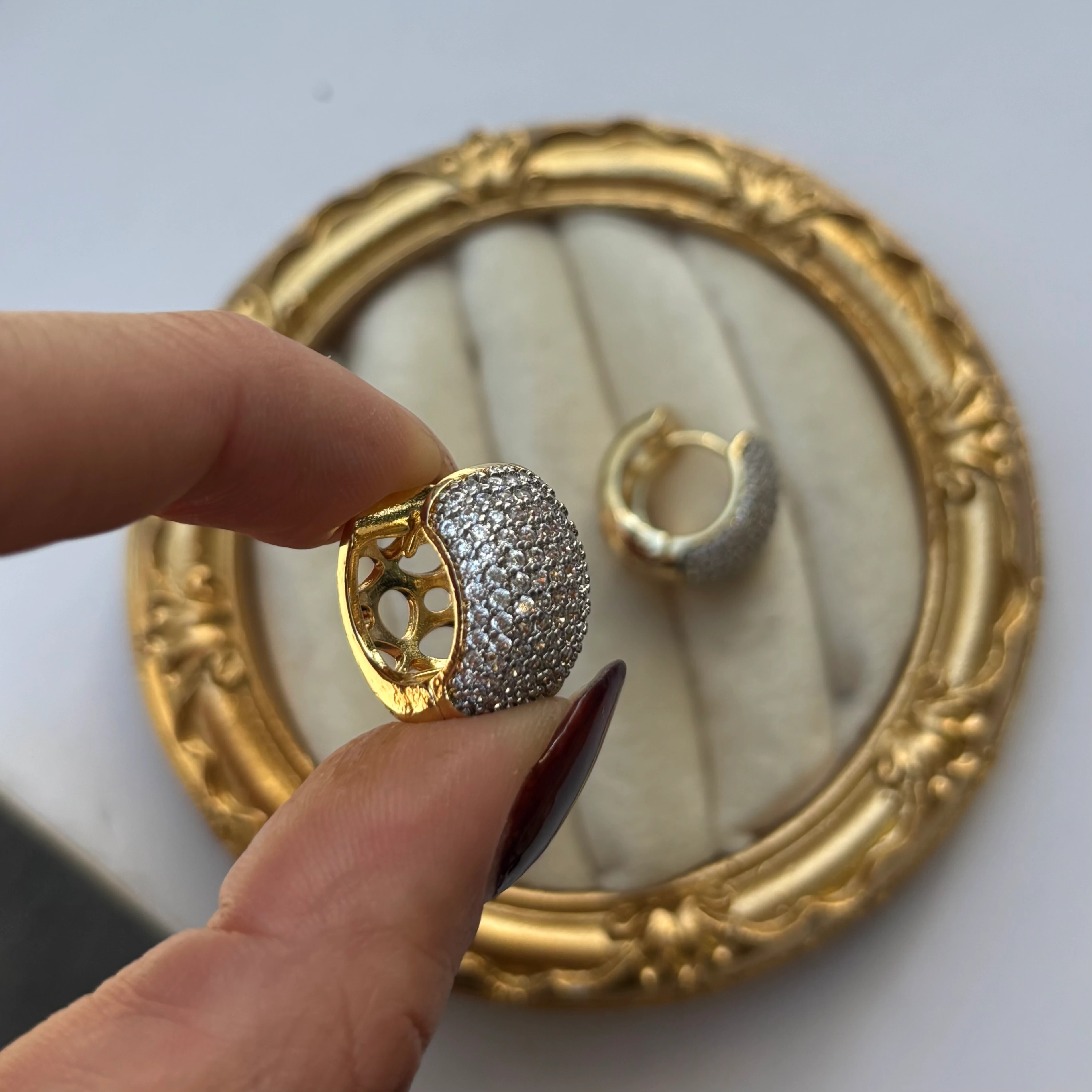 Vip full taşlı halka küpe