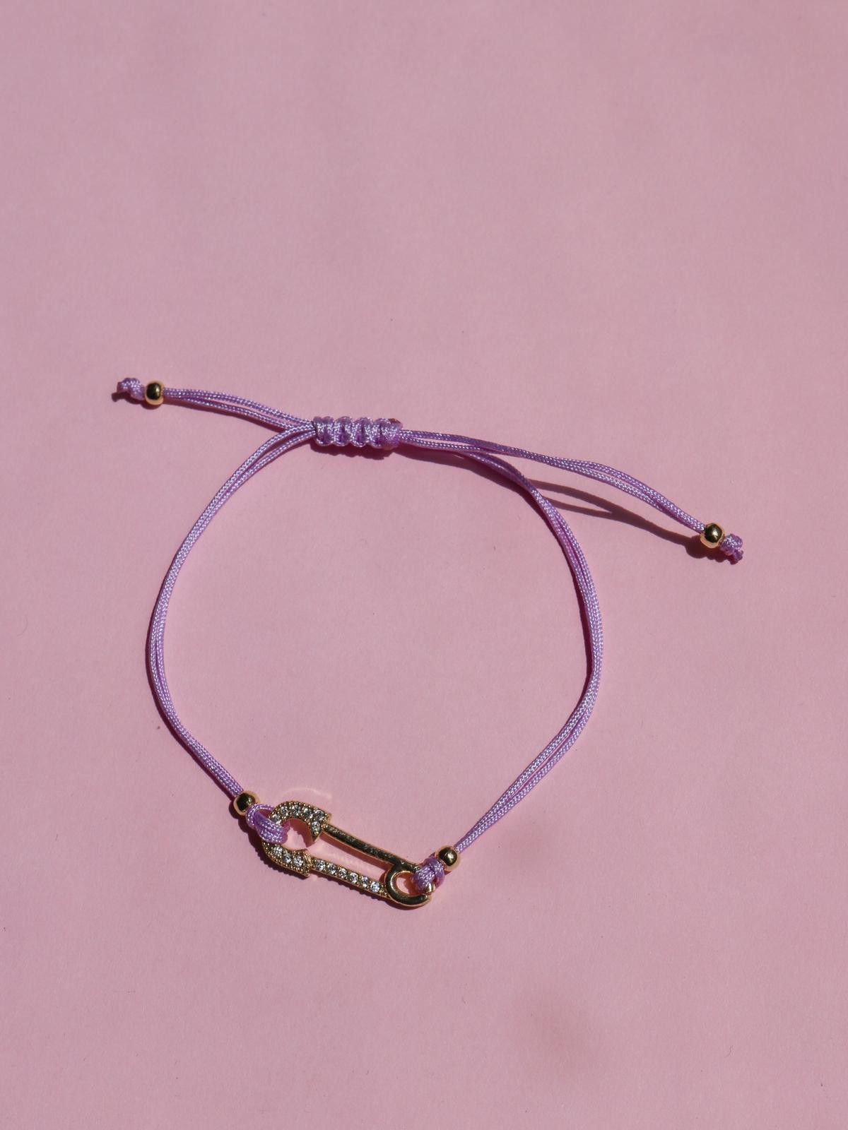 Purple String Needle Charm Bracelet | Manifest