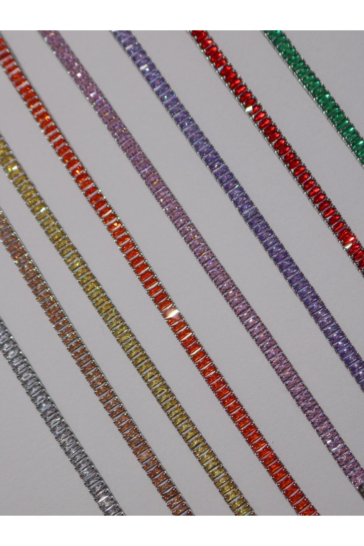 Pink Baguette Stone Waterway Bracelet