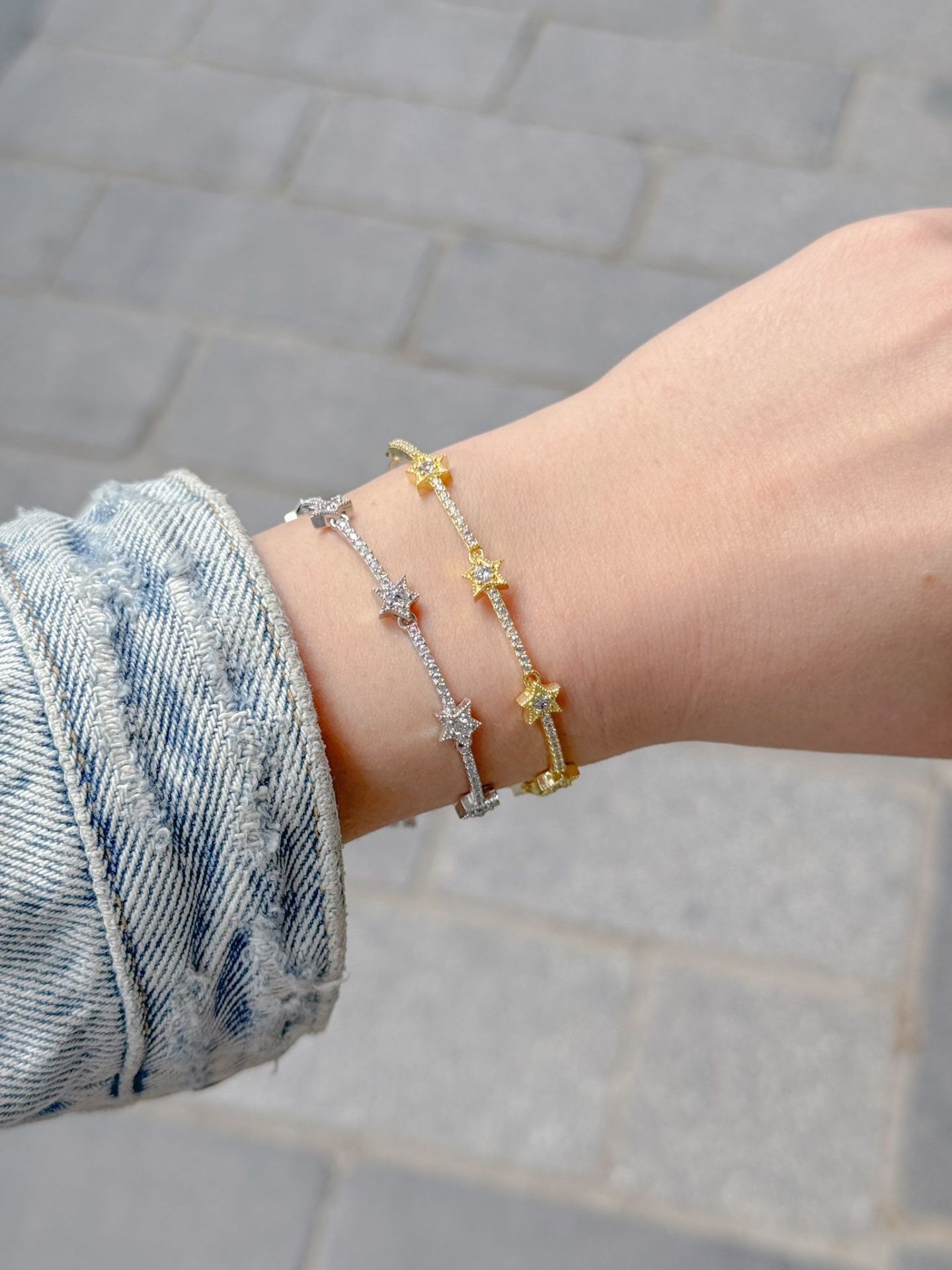 Mini Star Shower Bracelet 925 Sterling Silver